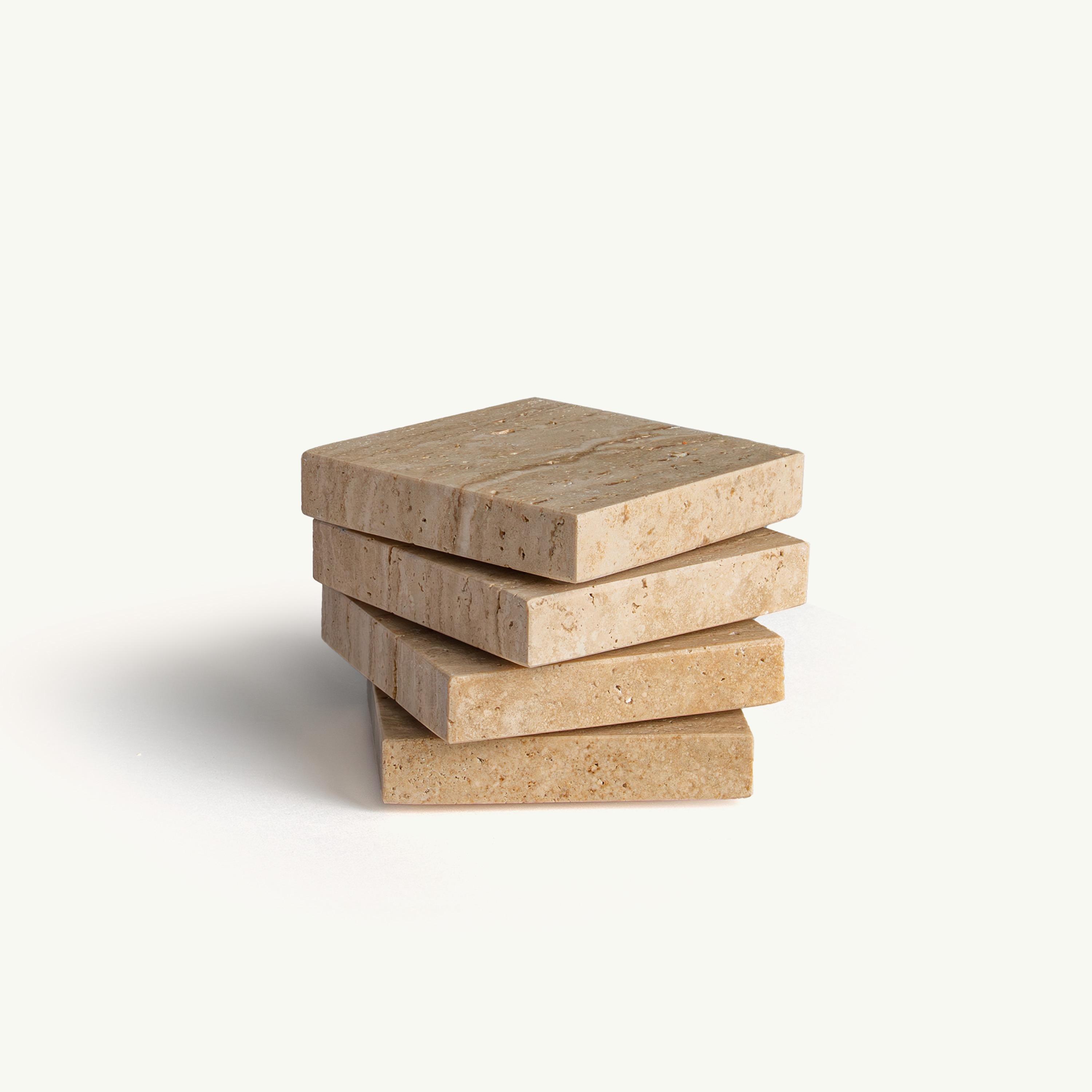 Touche Deco 4-Piece Coaster Set - 10x10 cm