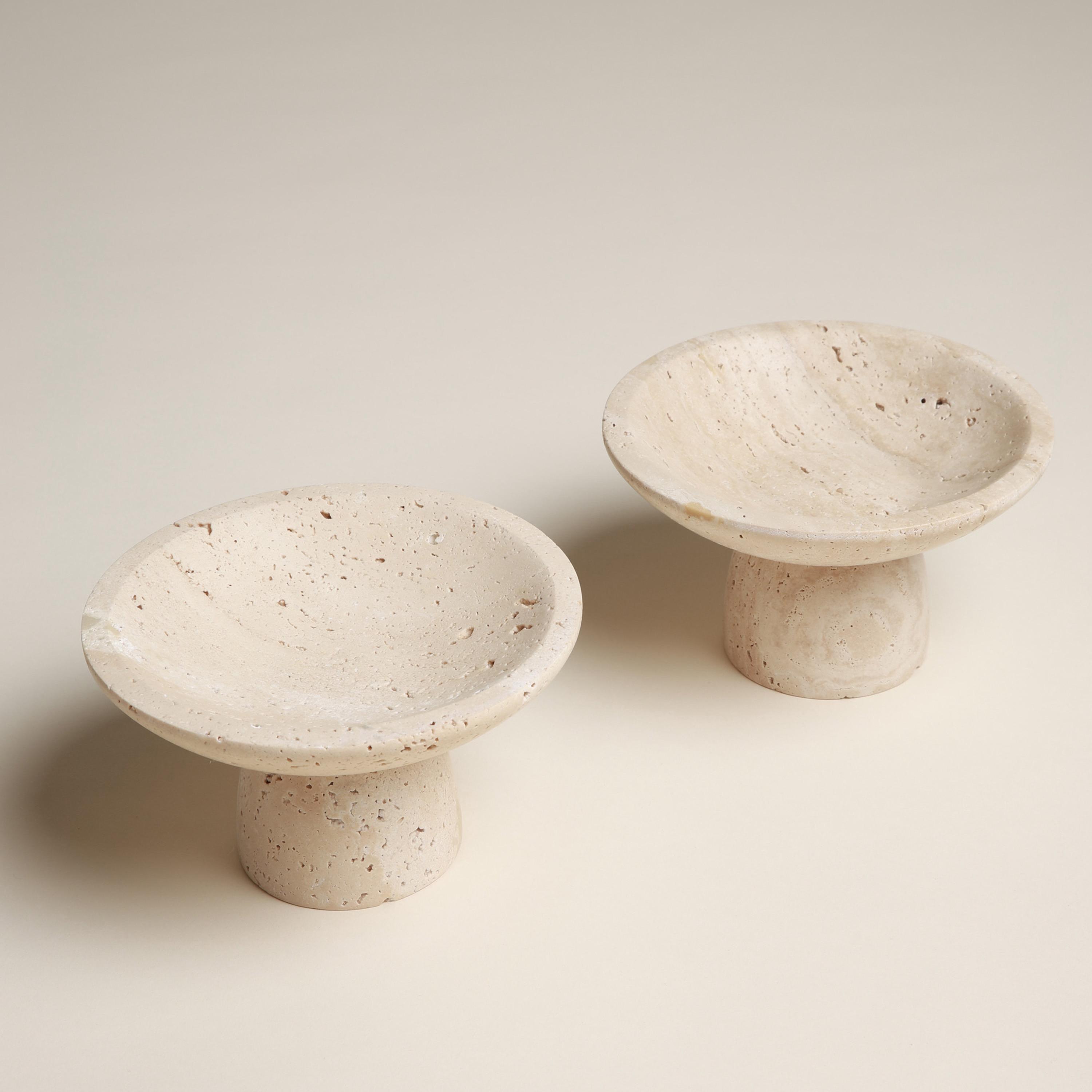Touche Deco Travertine Decorative Bowl - 17 cm