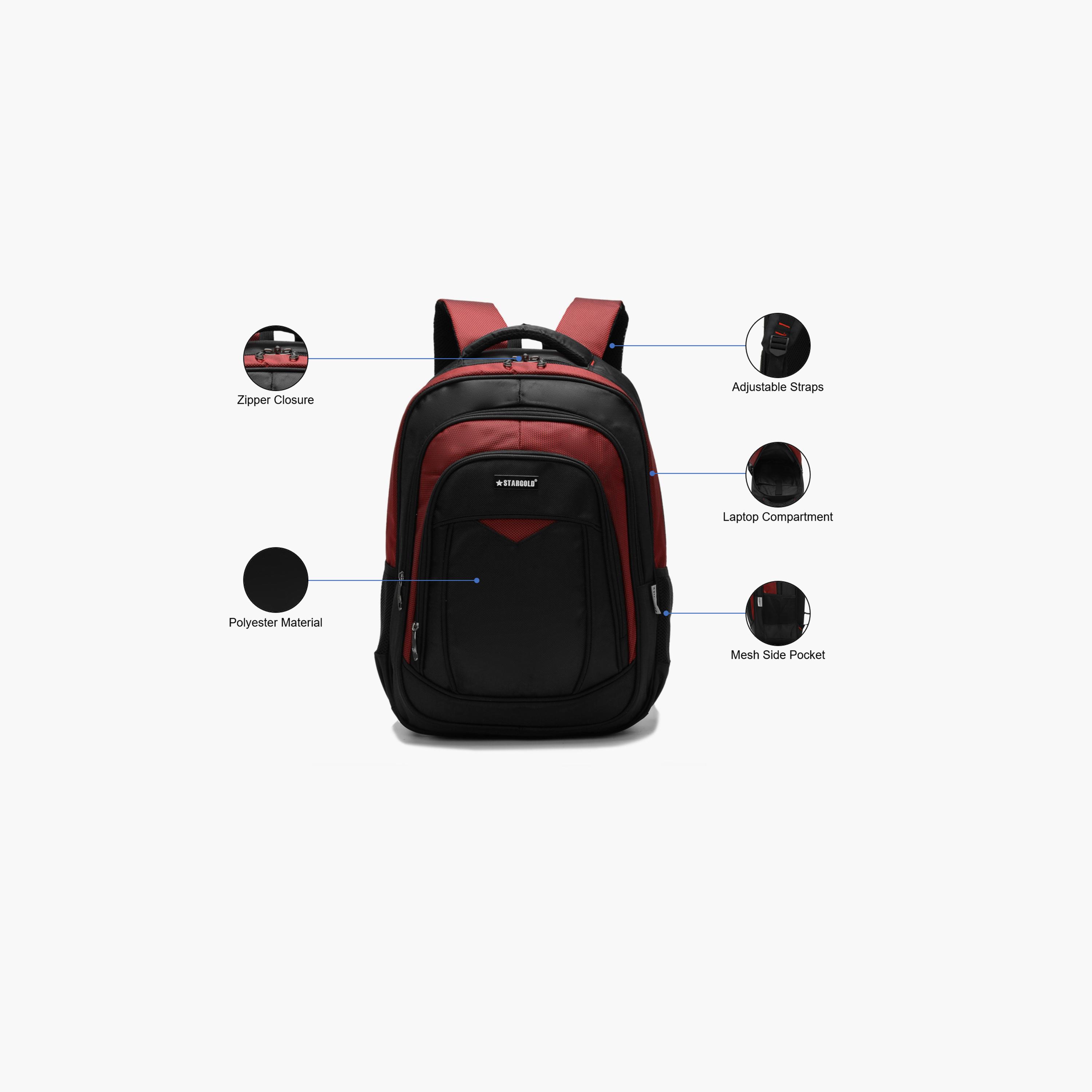 ستار غولد - شنطة ظهر بوليستر 30 لترًا | 19.5 إنش حزام قابل للتعديل | STARGOLD-CU-travel-luggagesandbags-backpacks-image-3