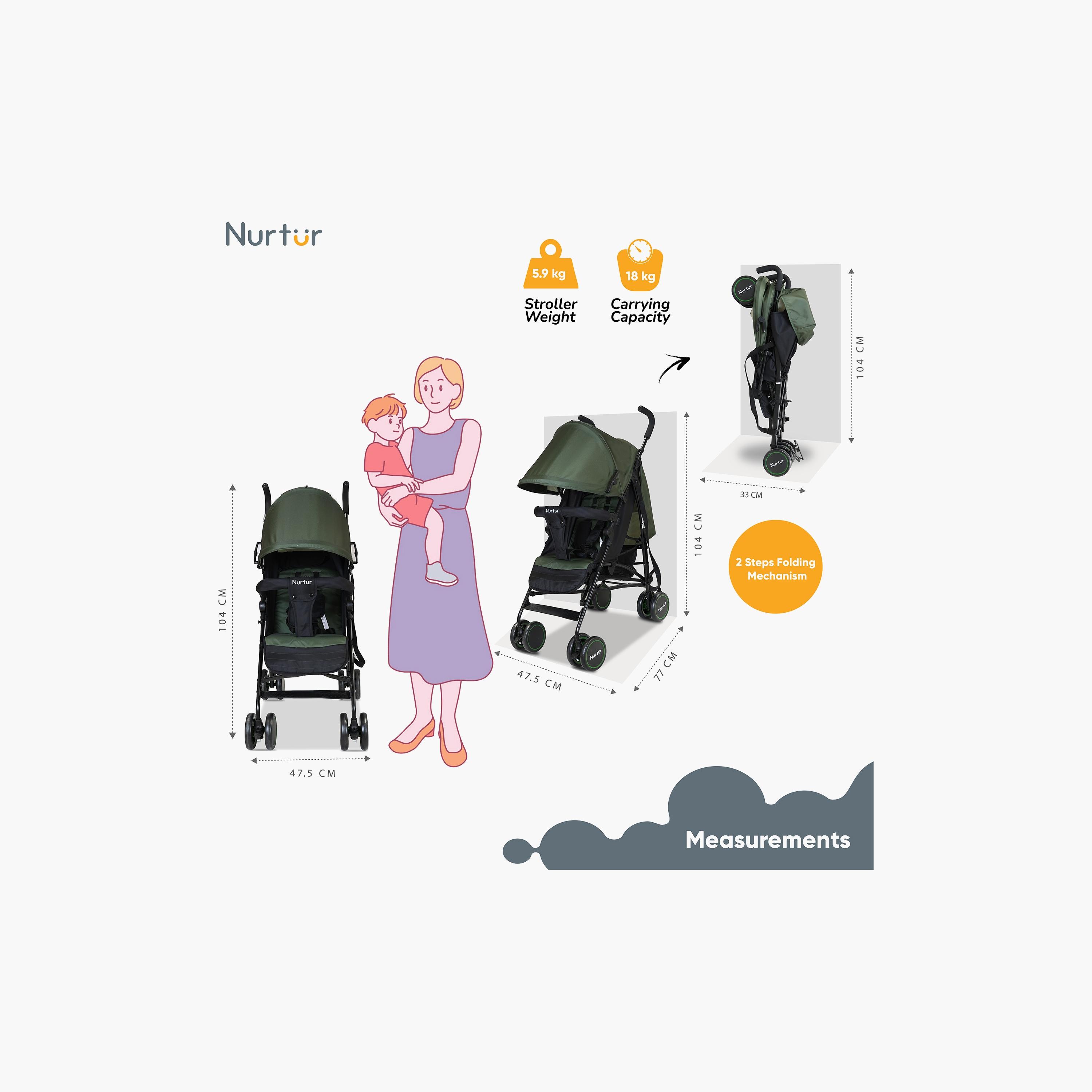 Nurtur Archer Lightweight Travel Stroller-baby-gear-strollersandprams-strollers-image-3