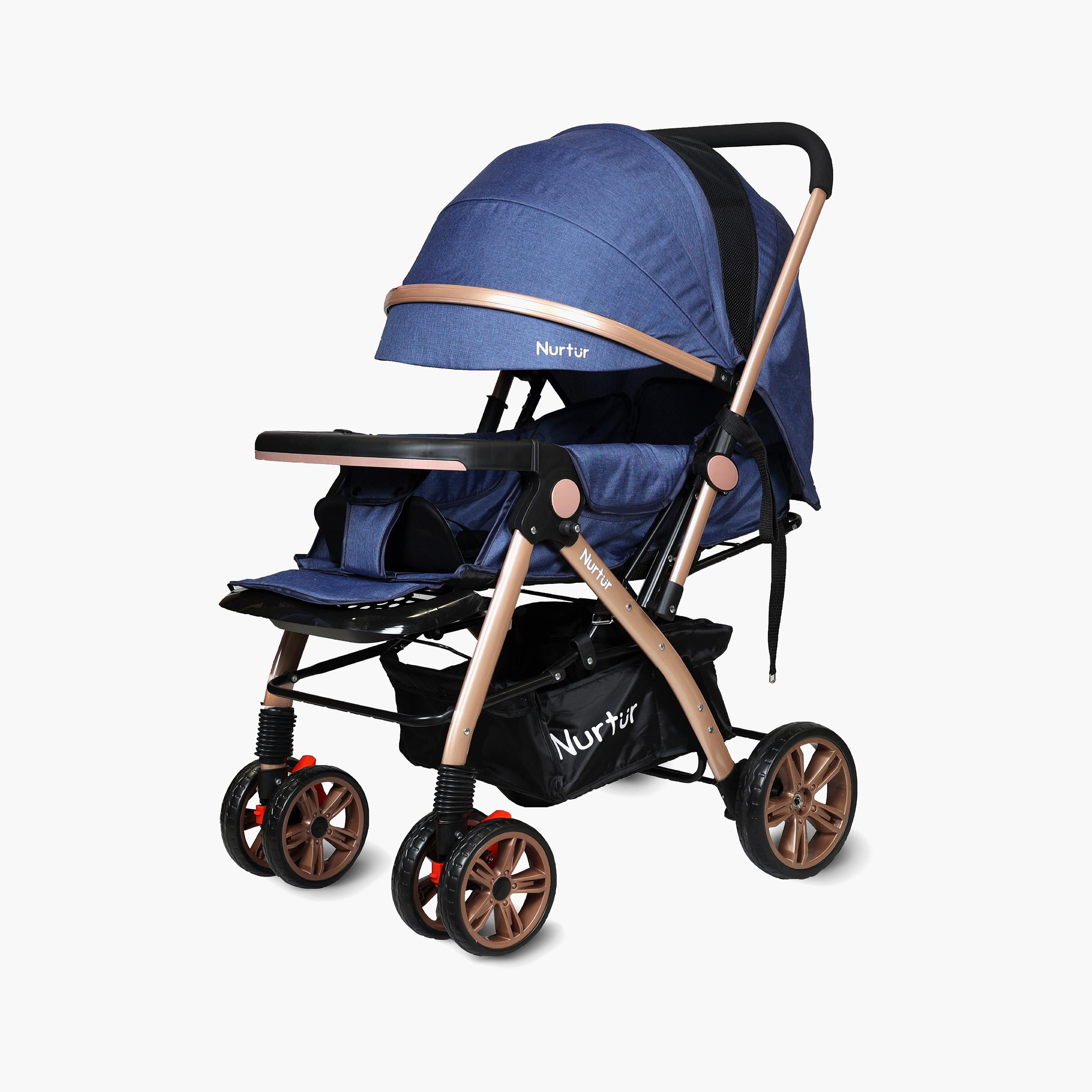 Nurtur Wilder Reversible Travel Stroller with 5 Point Safety Harness-baby-gear-strollersandprams-strollers-image-1