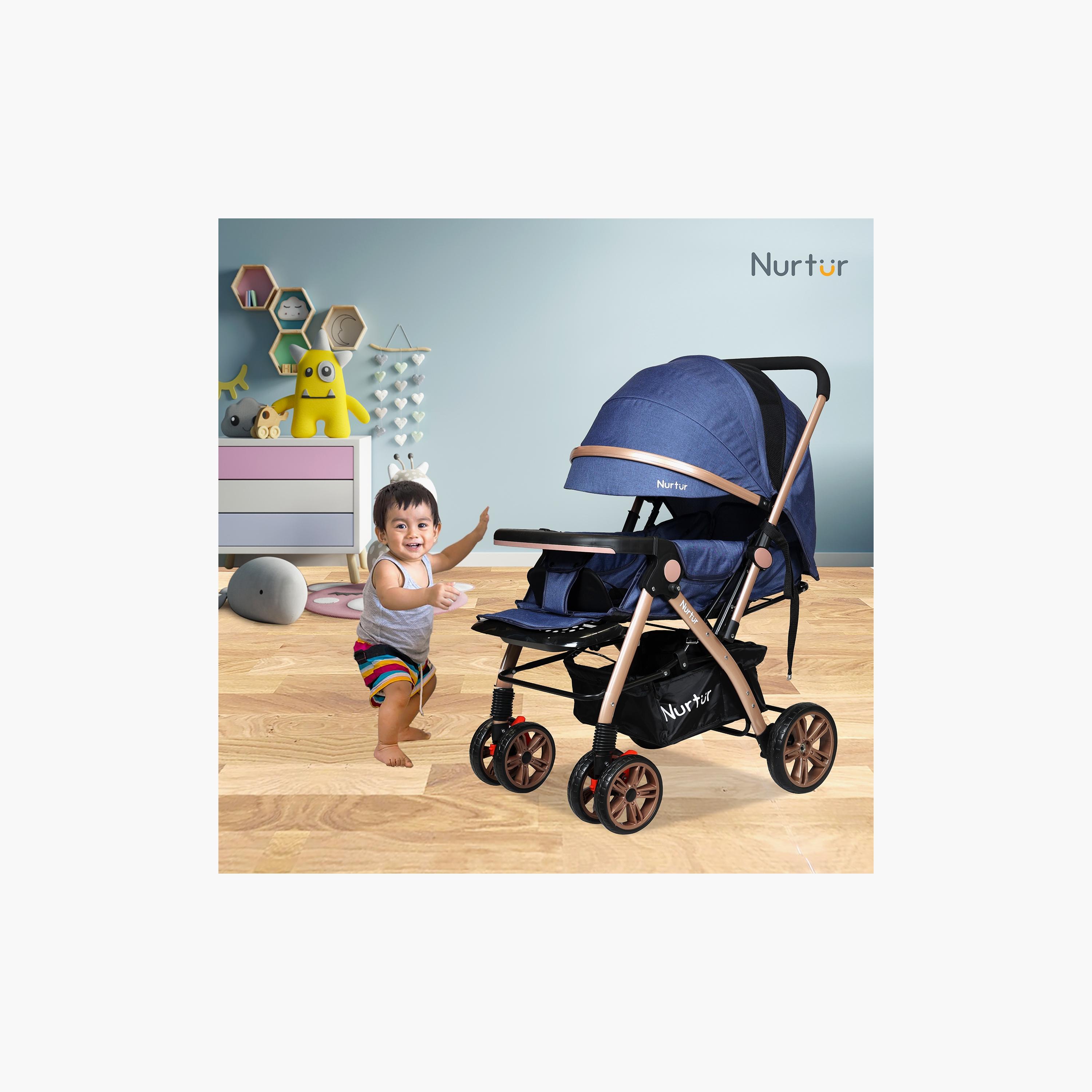 Nurtur Wilder Reversible Travel Stroller with 5 Point Safety Harness-baby-gear-strollersandprams-strollers-image-4