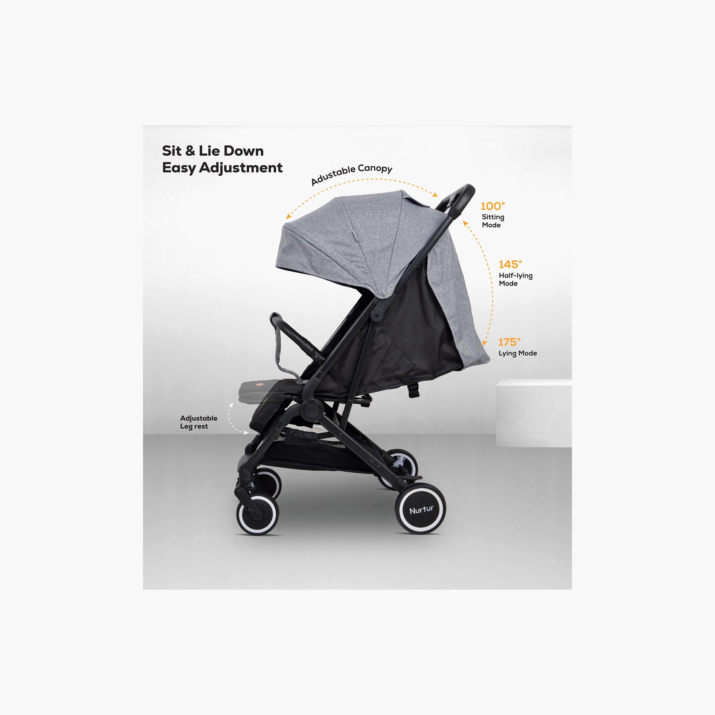 Nurtur Bravo Travel Stroller with Storage Basket-baby-gear-strollersandprams-strollers-image-2