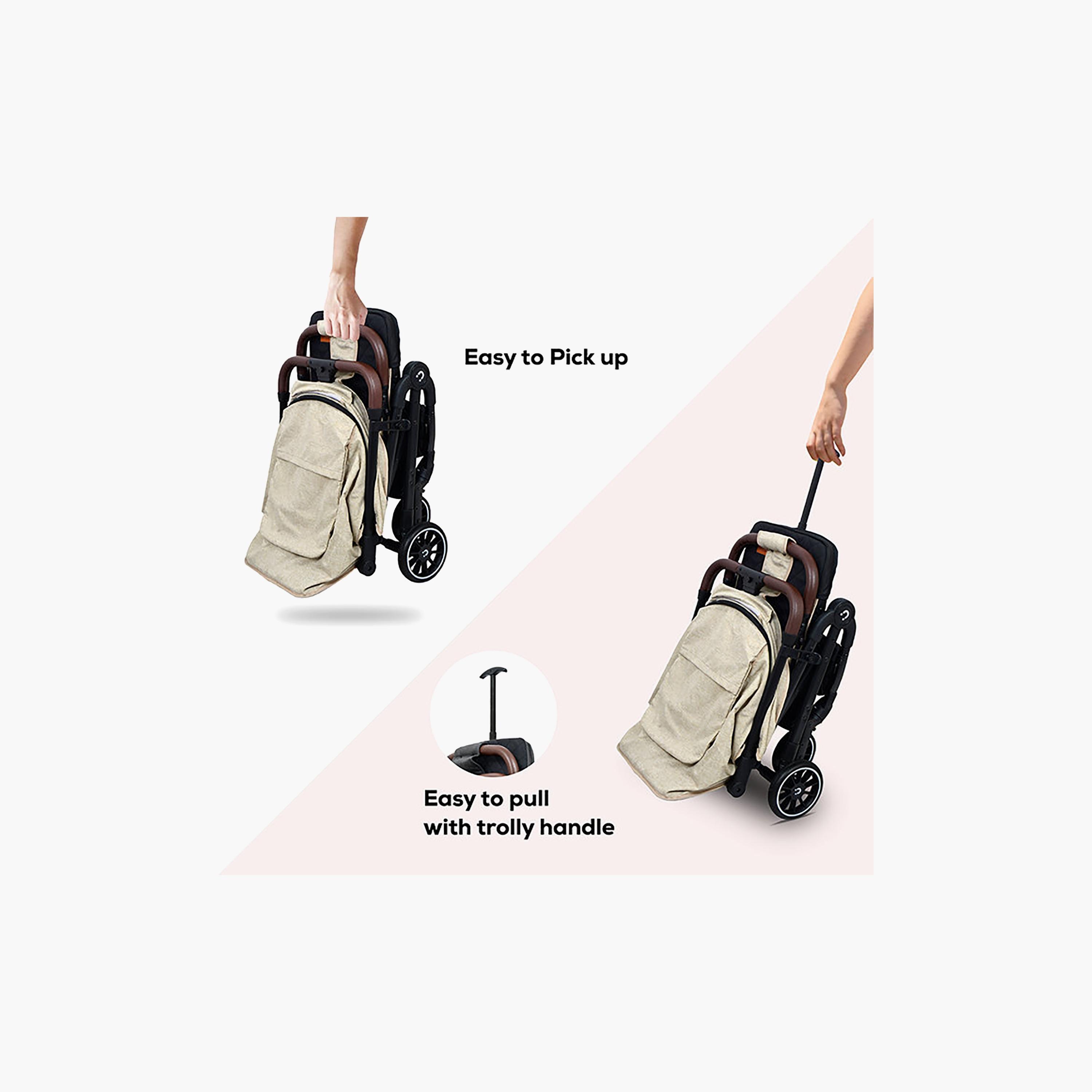 Nurtur Bravo Plus Stroller with EVA Wheels - Black-baby-gear-strollersandprams-strollers-image-2