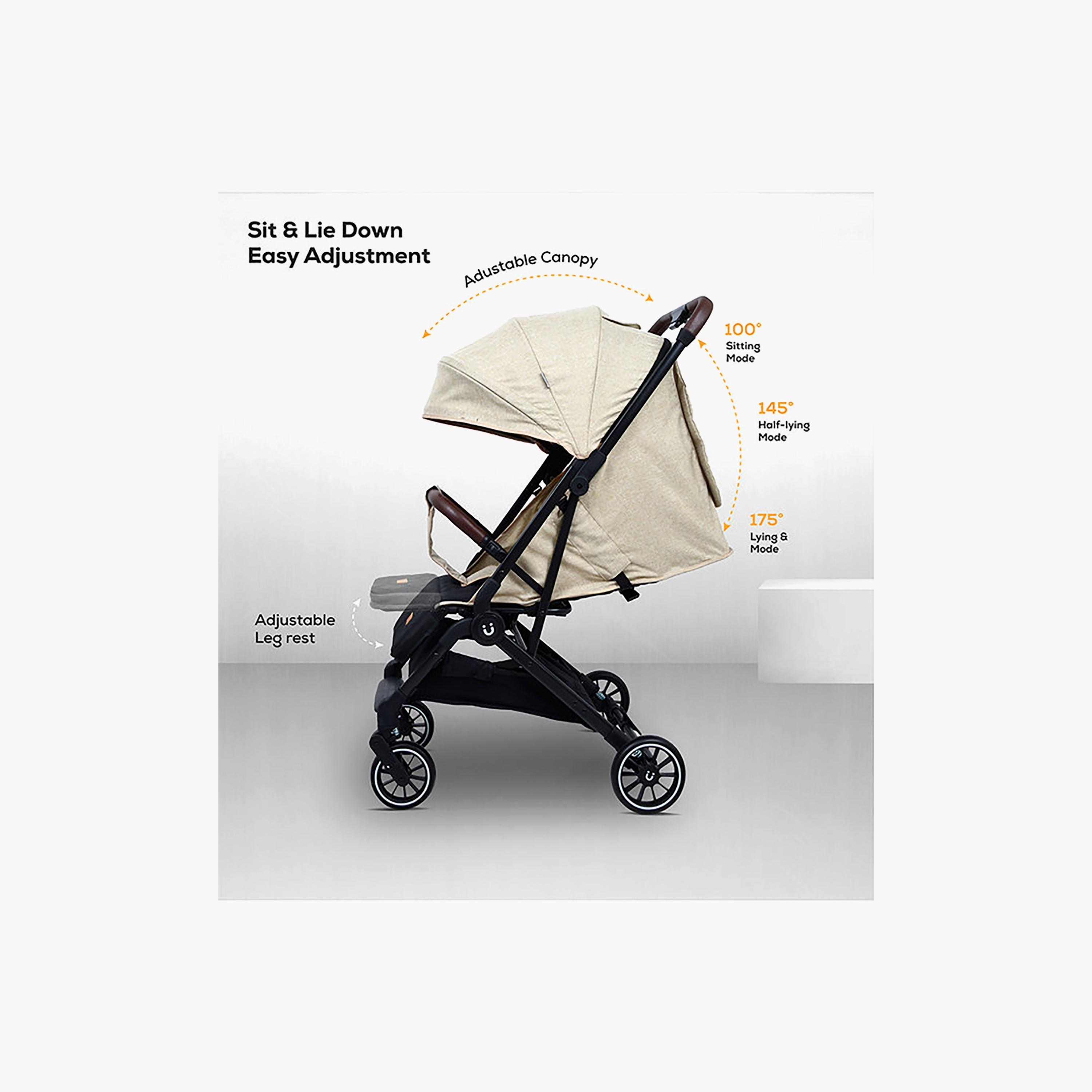 Nurtur Bravo Plus Stroller with EVA Wheels - Black-baby-gear-strollersandprams-strollers-image-7