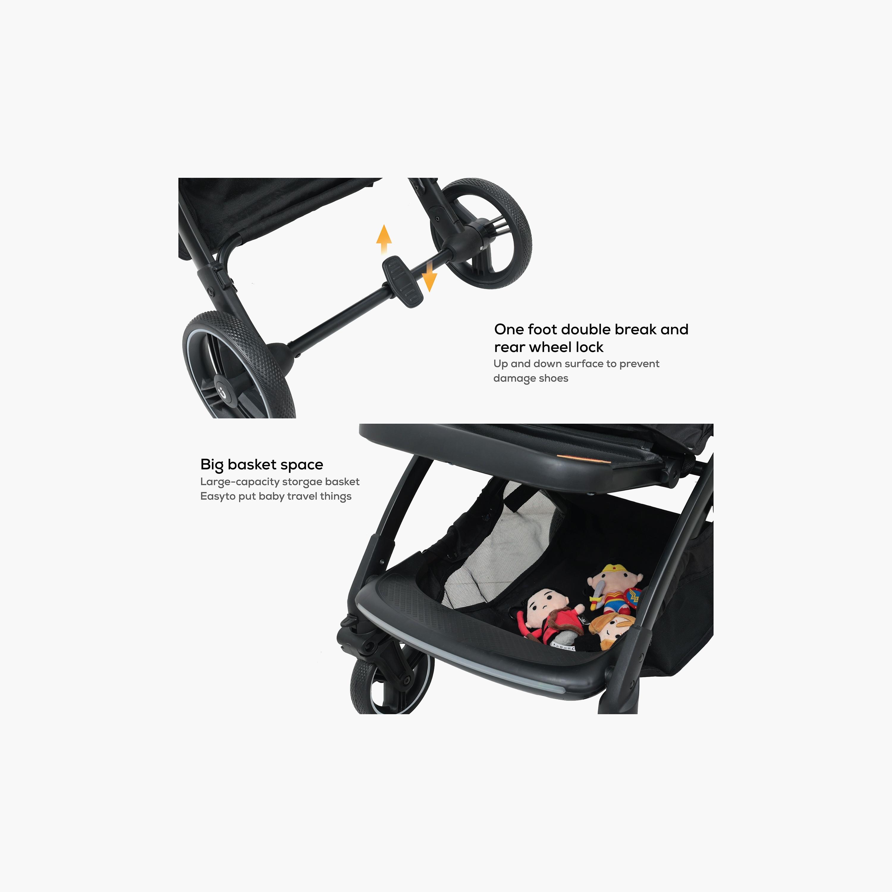 Nurtur Aspen Baby Stroller with Storage Basket - 0 - 36 M-baby-gear-strollersandprams-strollers-image-9