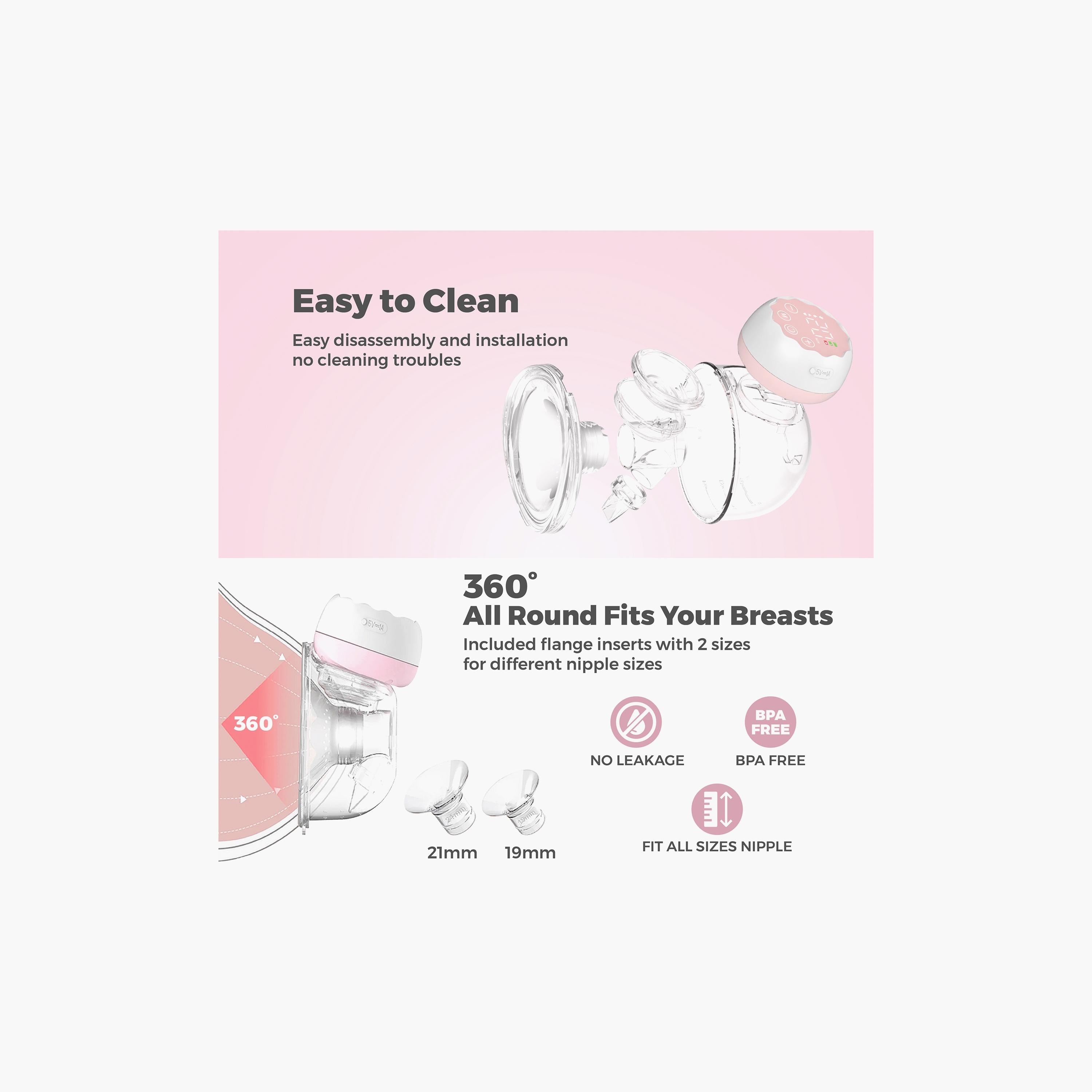 Nurtur Cozi "Flex" Single Wearable Breast Pump - 150 ml - White-baby-feeding-breastfeedingandcare-image-3
