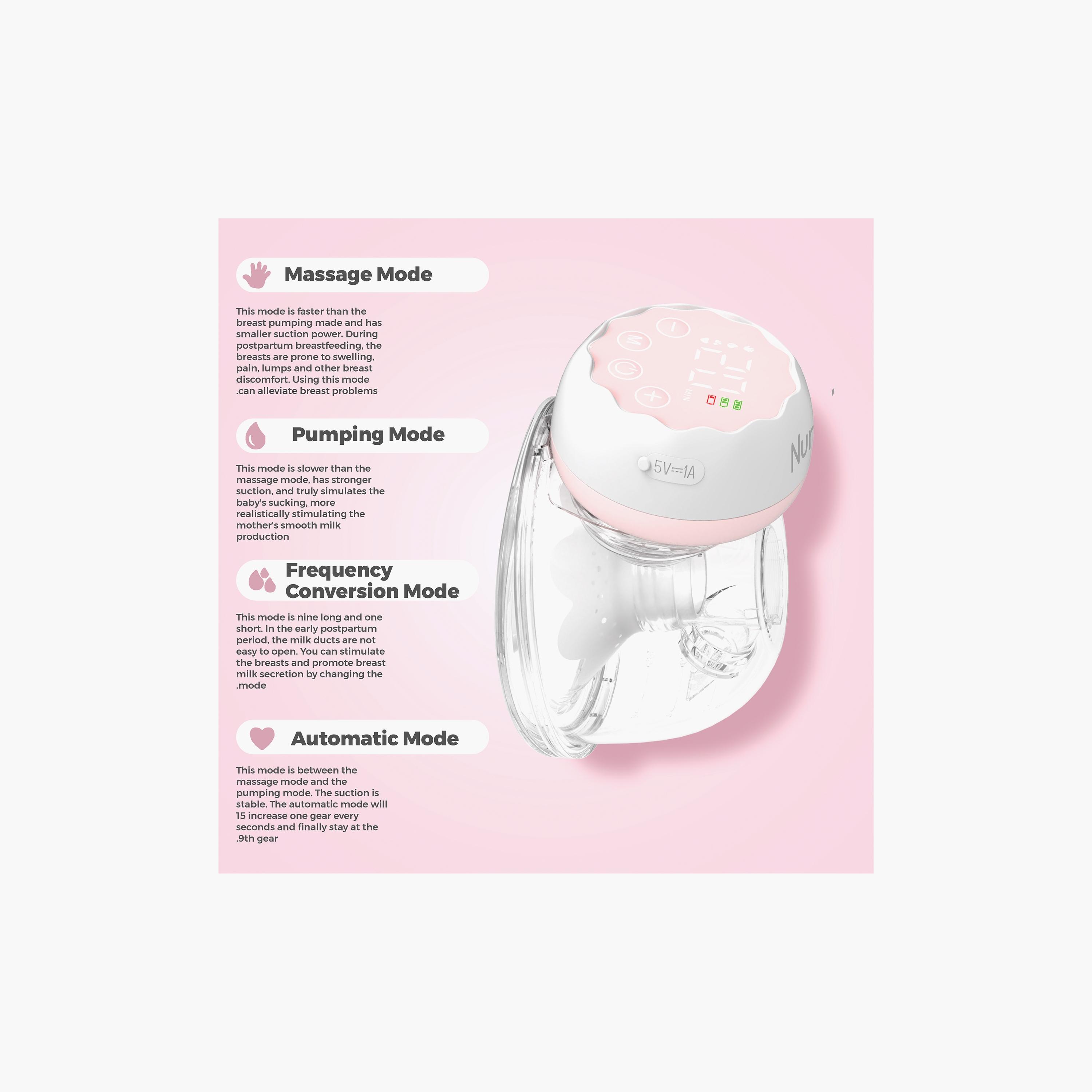 مضخة ثدي قابلة للارتداء ومزدوجة كوزي فليكس - 150 مل - أبيض من نورتور-baby-feeding-breastfeedingandcare-image-4