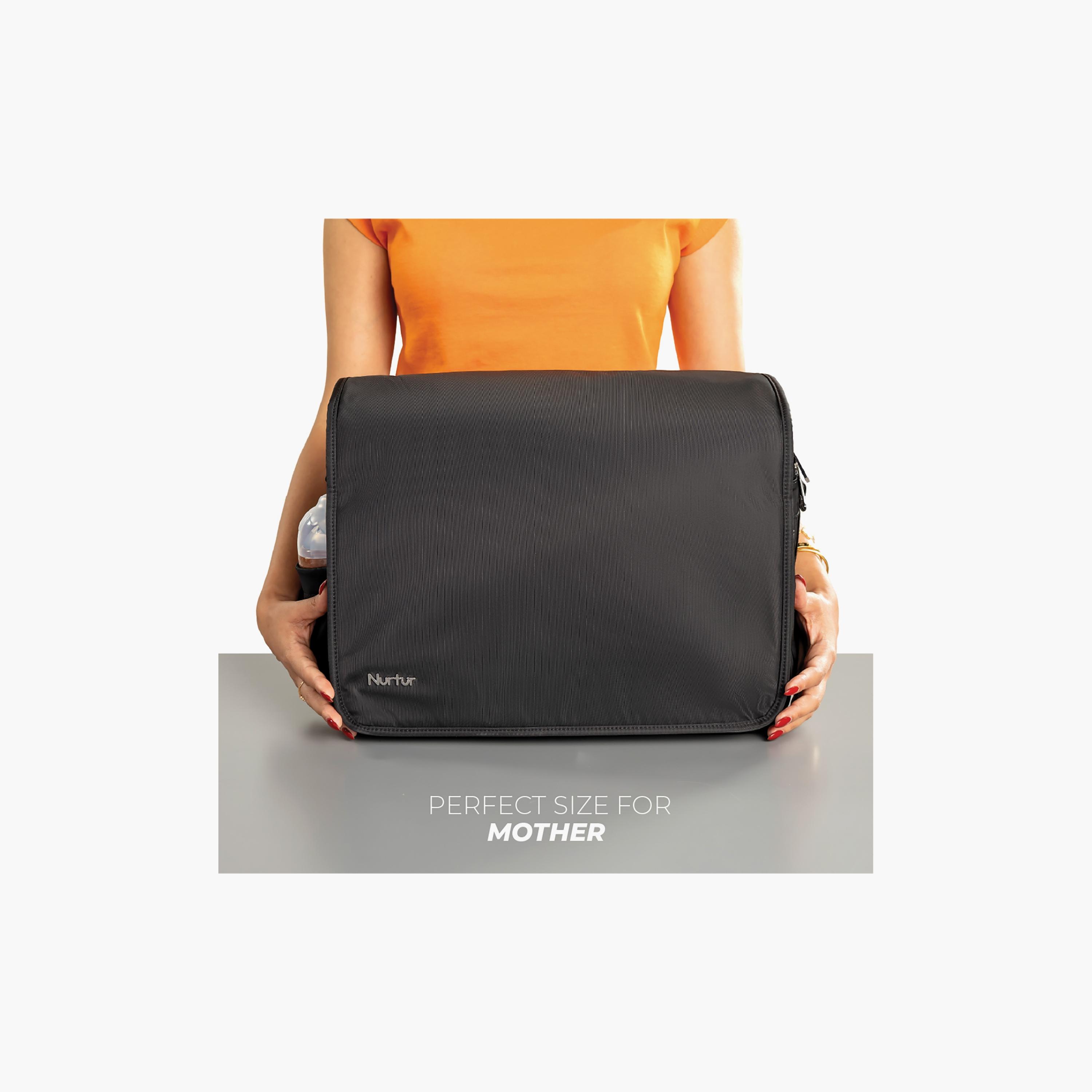 Nurtur Metro Messenger Diaper Bag with Insulator Bottle-baby-gear-diaperbags-image-4