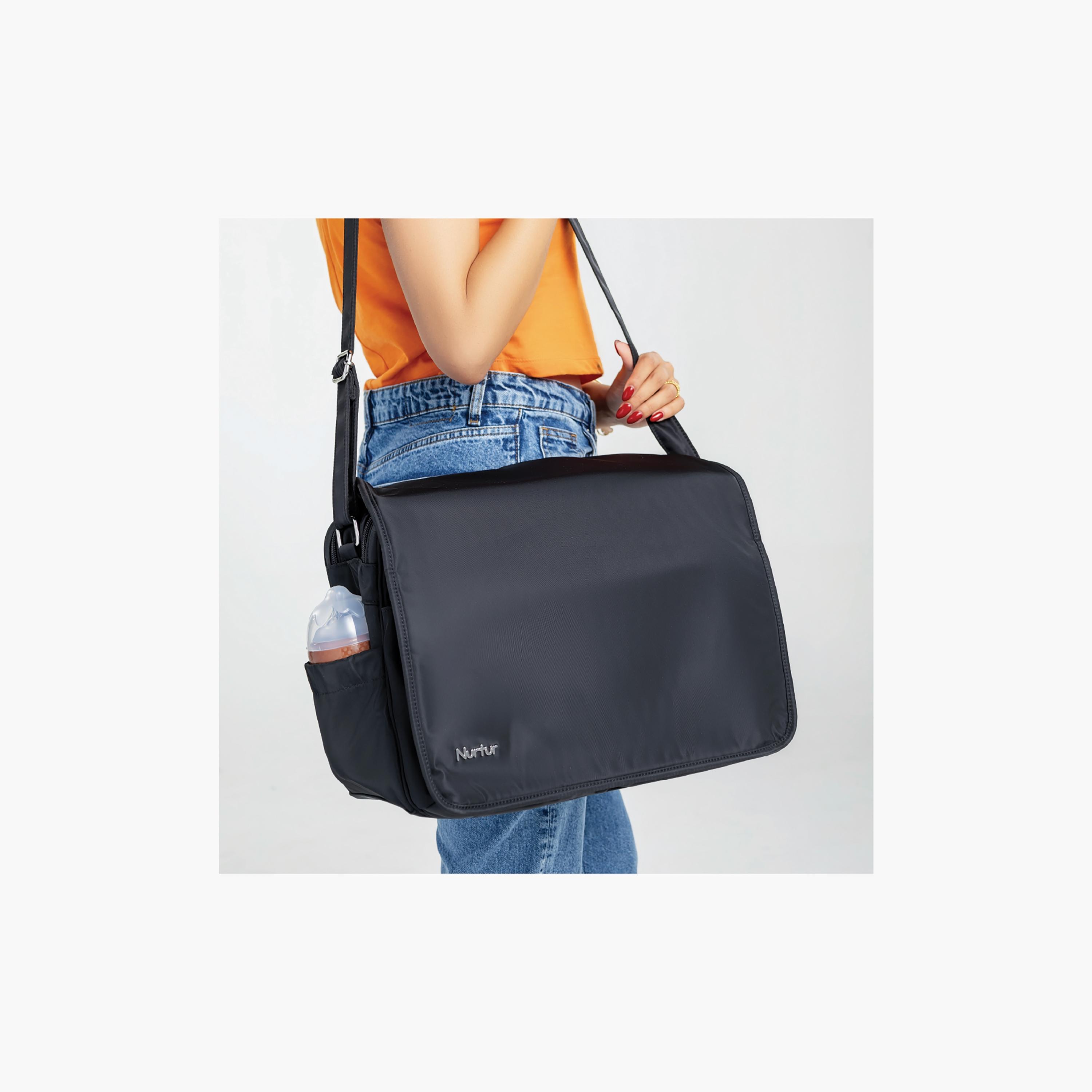 Nurtur Metro Messenger Diaper Bag with Insulator Bottle-baby-gear-diaperbags-image-7