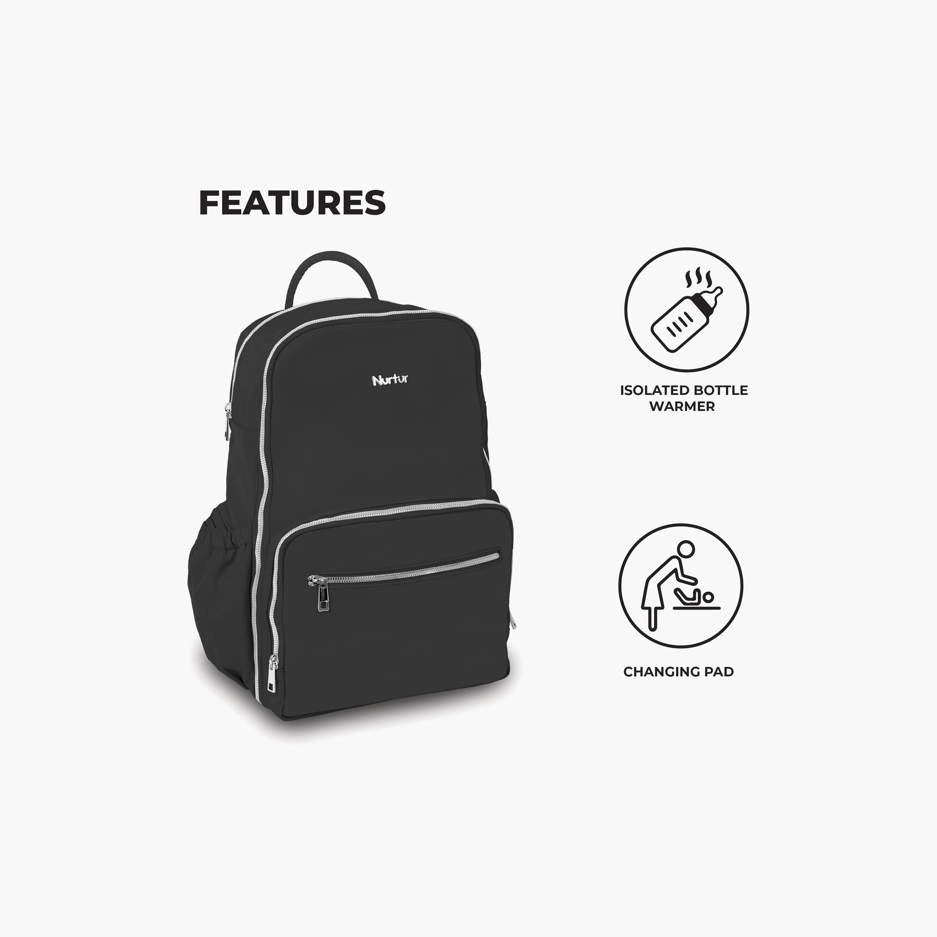 Nurtur Maverick Maternity Diaper Bag with Insulator Bottle-baby-gear-diaperbags-image-3