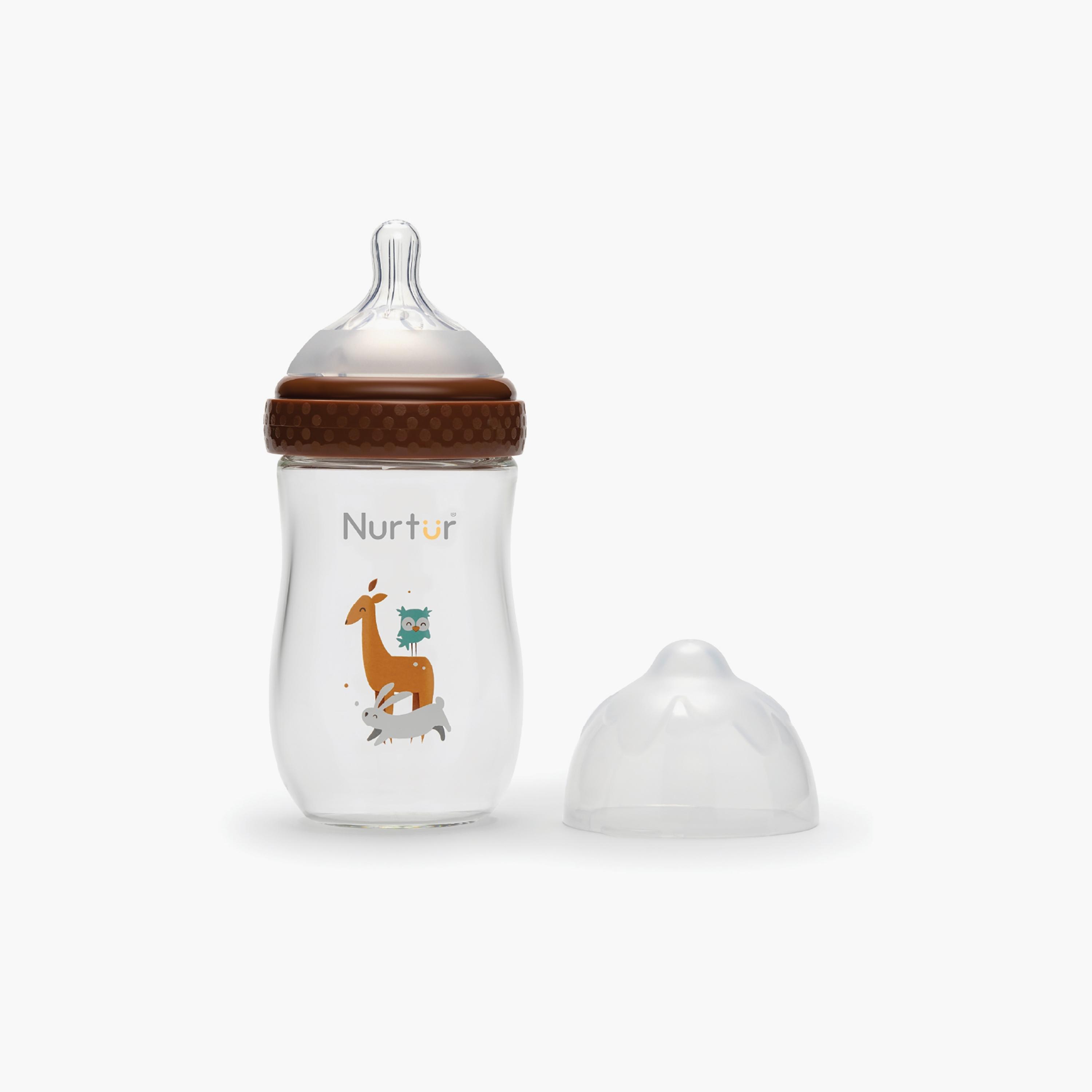 Nurtur Cozi Anti-Colic Feeding Bottle - 240 ml- Animals-baby-feeding-feedingbottles-bottlesandteats-image-1