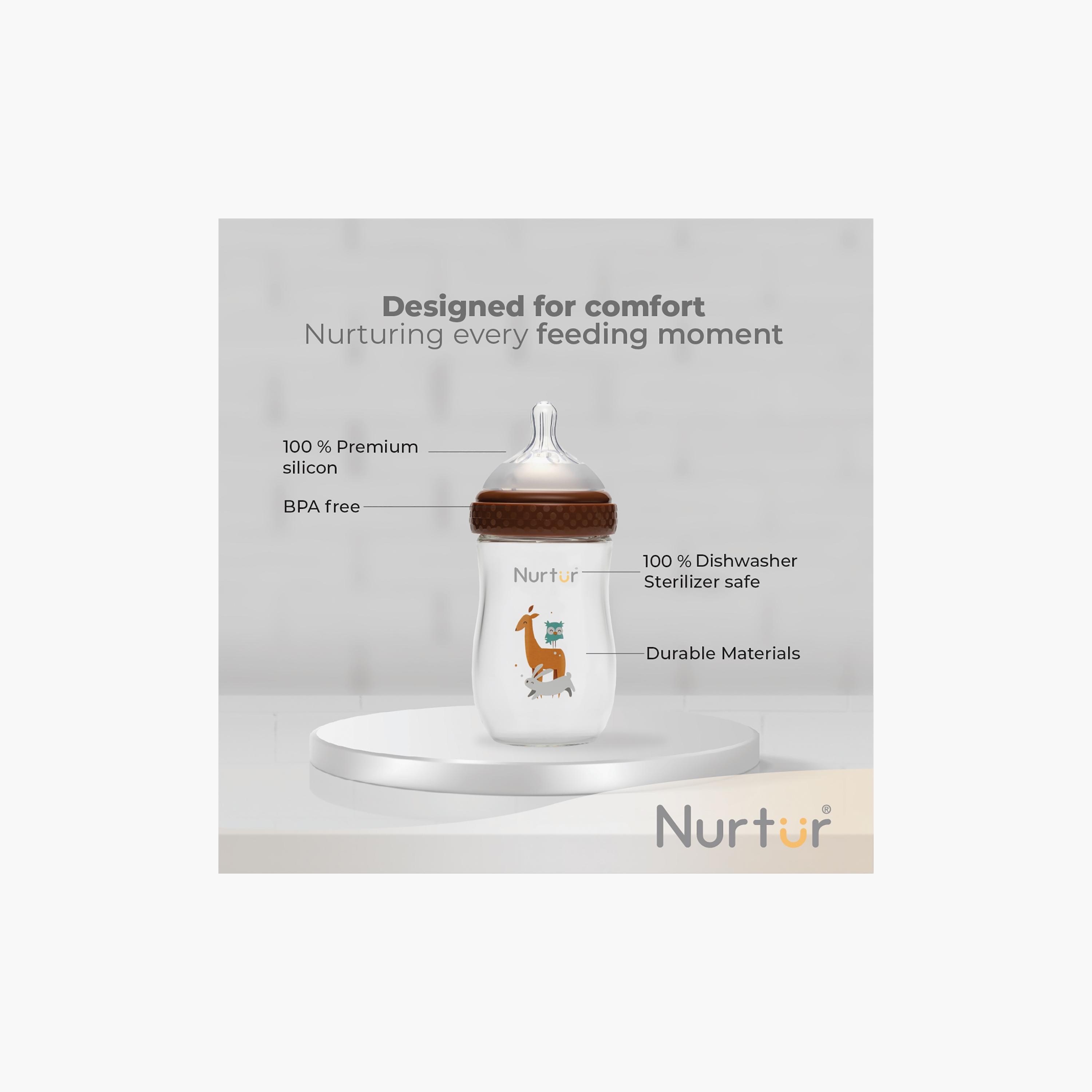 Nurtur Cozi Anti-Colic Feeding Bottle - 240 ml- Animals-baby-feeding-feedingbottles-bottlesandteats-image-4