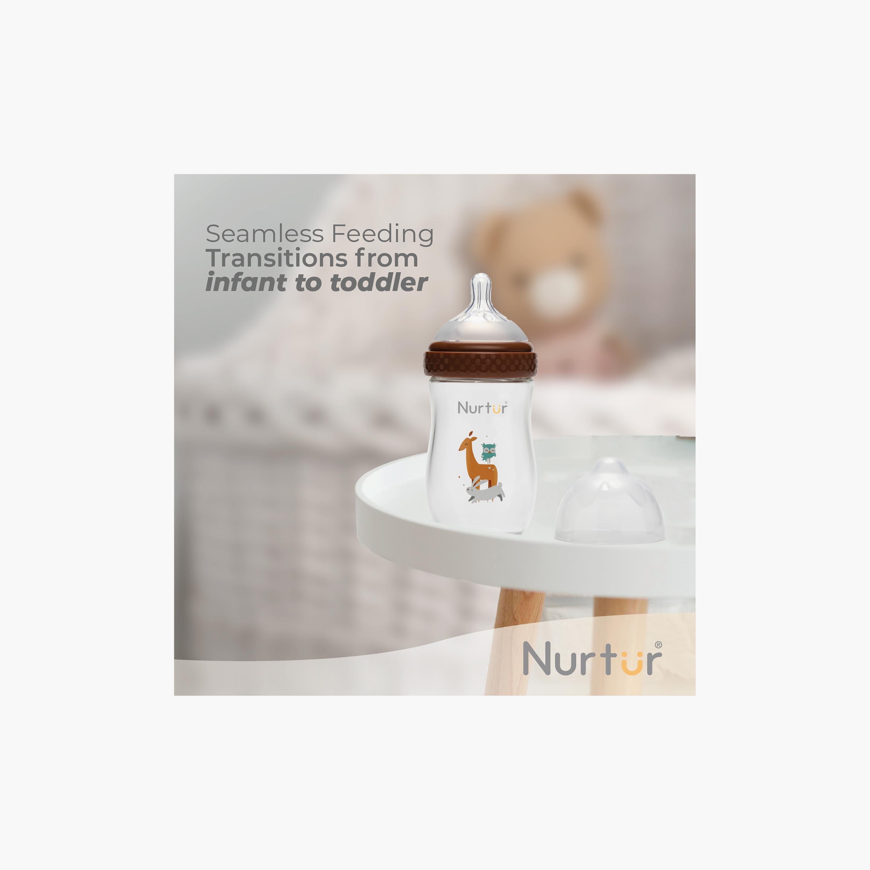 Nurtur Cozi Anti-Colic Feeding Bottle - 240 ml- Animals-baby-feeding-feedingbottles-bottlesandteats-image-6