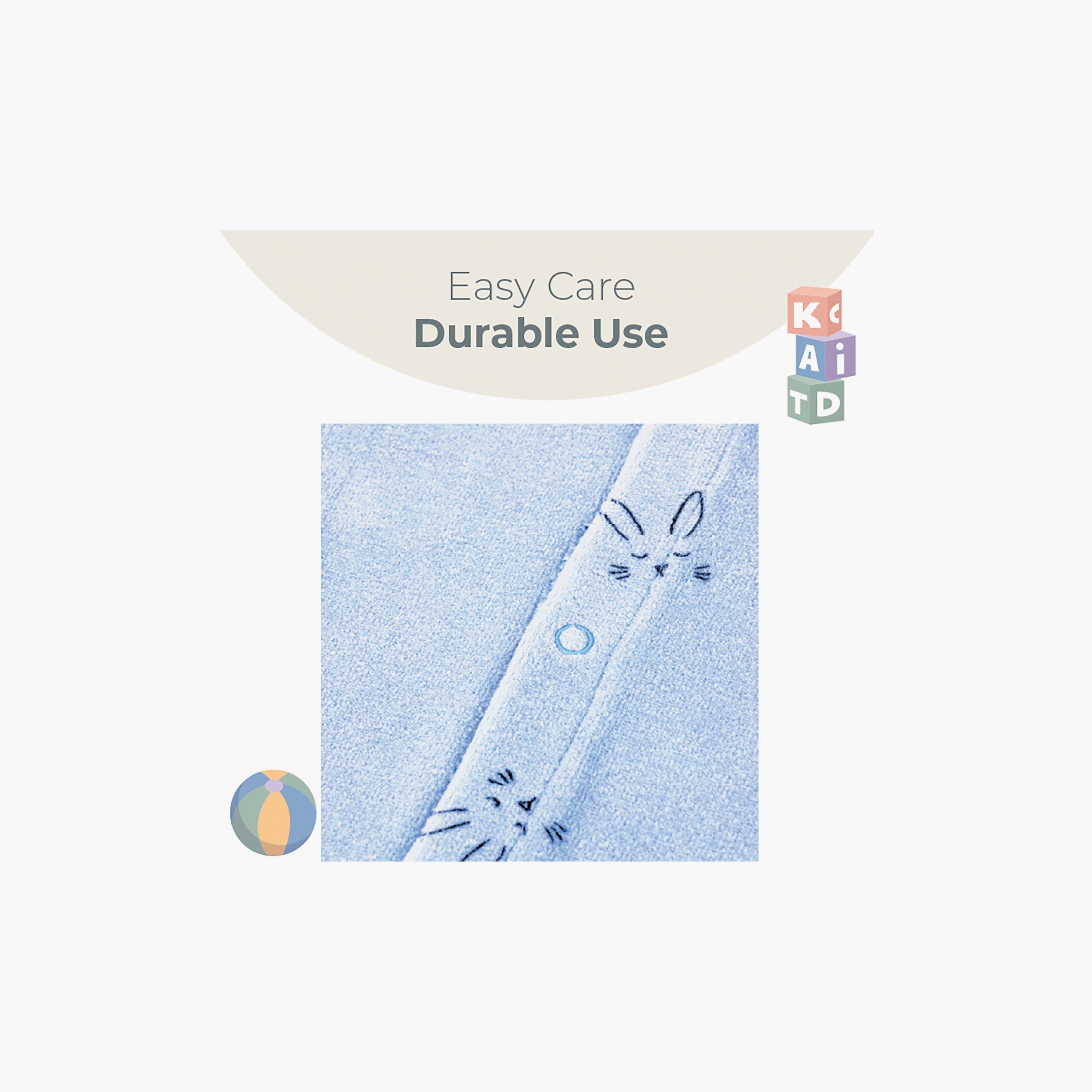 مجموعة هدايا تغذية من نورتور - 4 قطع - أزرق-baby-feeding-bibs-image-5