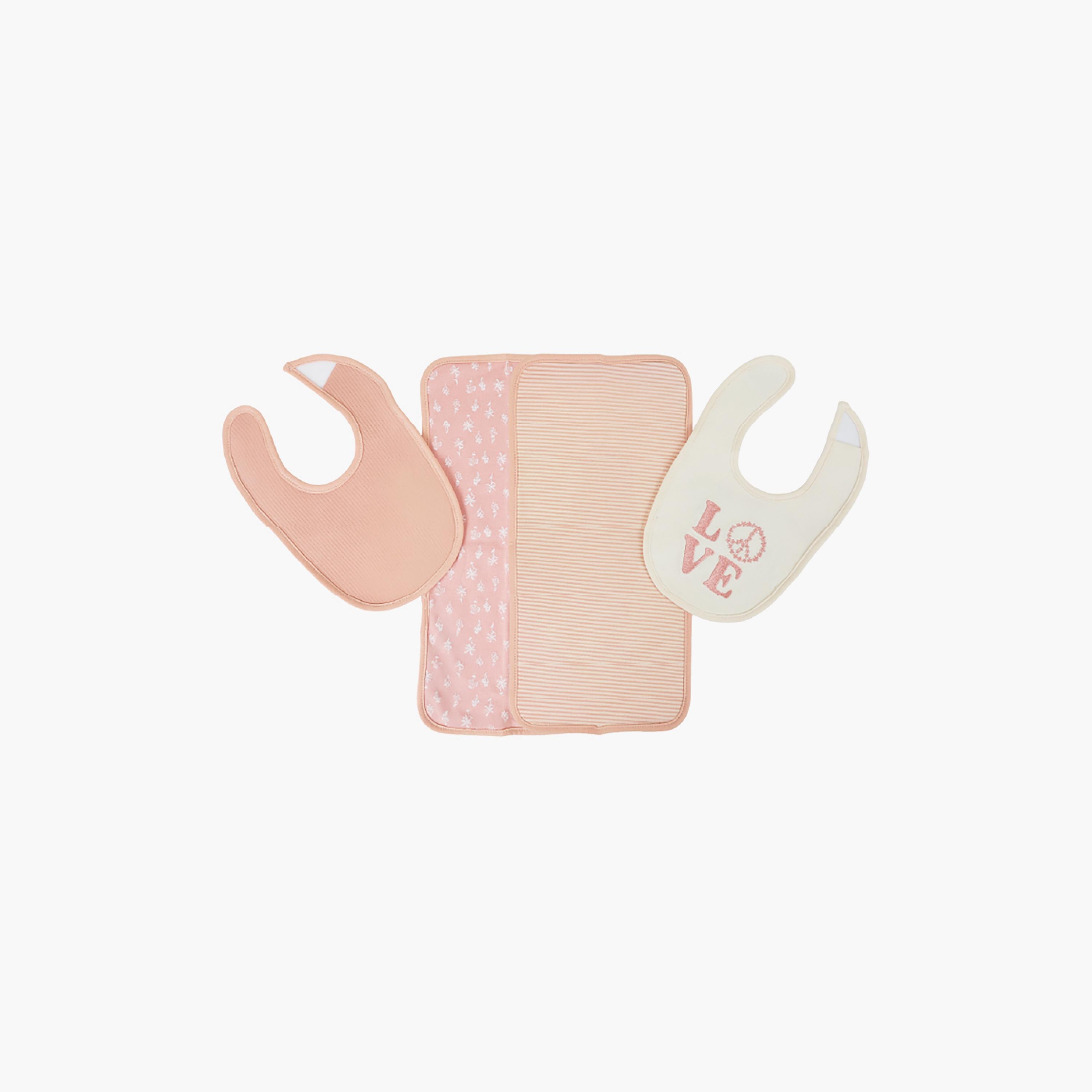 Nurtur 4-Piece Feeding Gift Set - Pink-baby-feeding-bibs-image-1