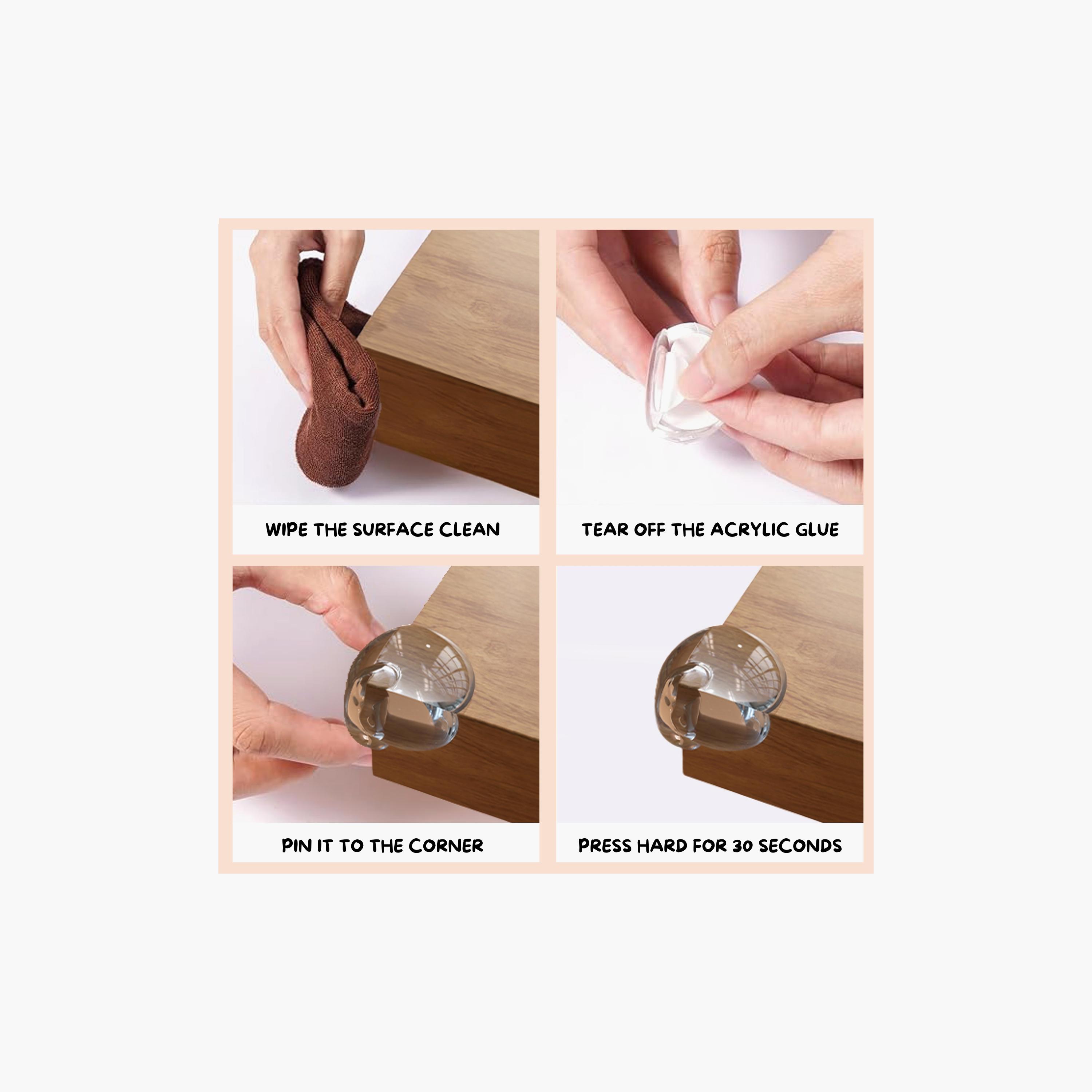 Nurtur 4-Piece PVC Baby Safety Corner Guards-baby-healthandsafety-babyproofing-image-5