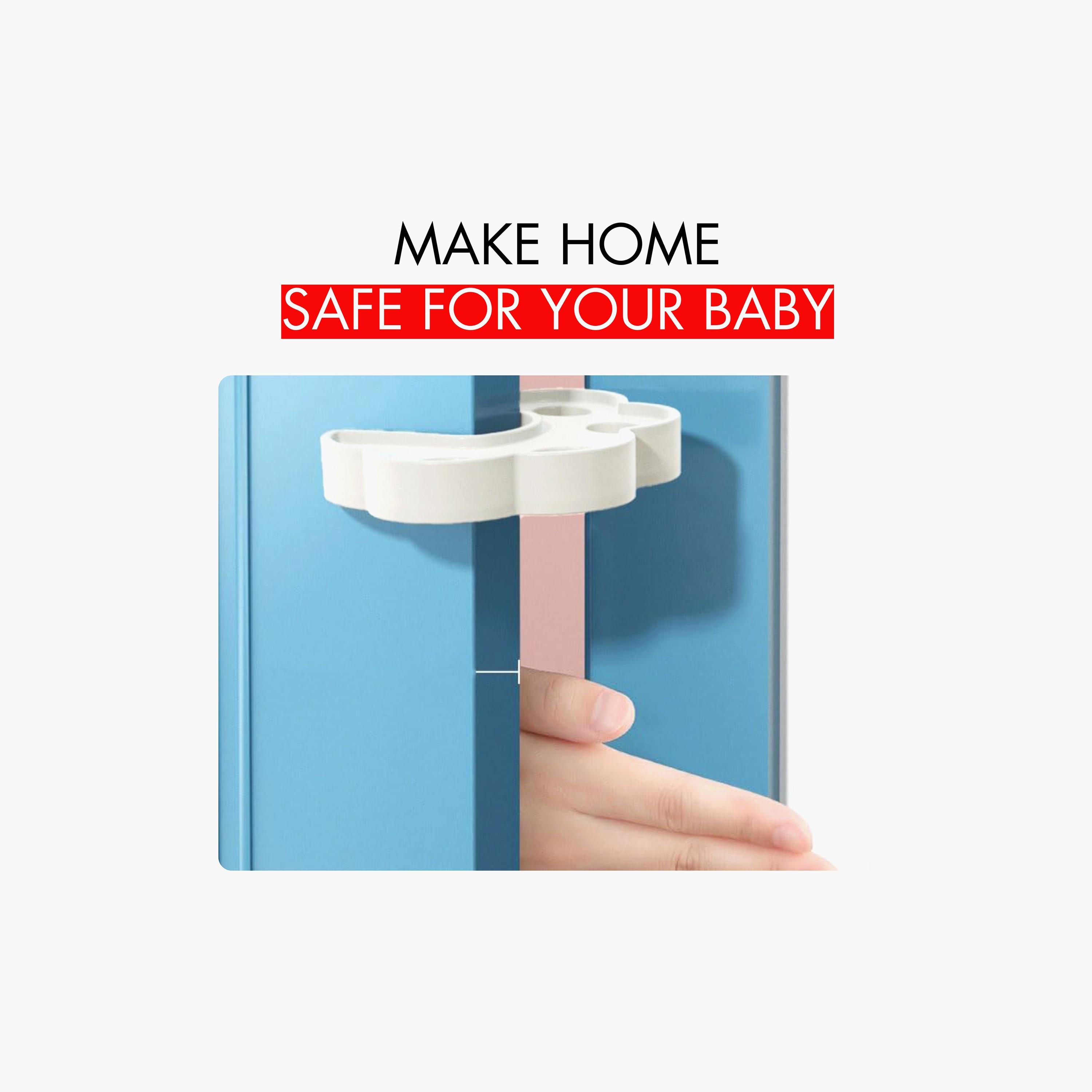 Nurtur Soft Foam Door Guard with Finger Pinch Protector - White-baby-healthandsafety-babyproofing-image-8