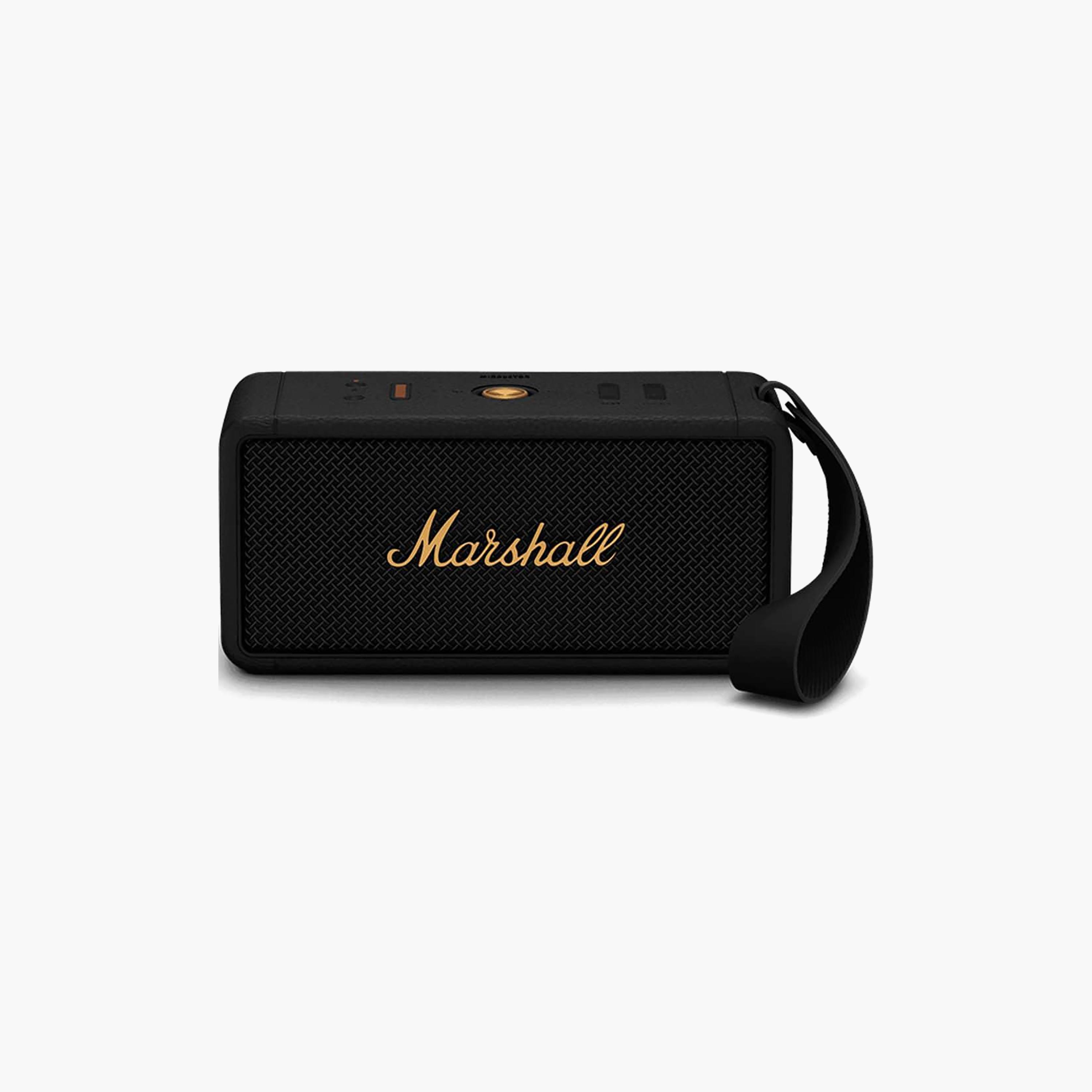 Marshall Portable Wireless Bluetooth Speaker | MIDDLETON II BLACK AND BRASS-electronics-speakers-image-2