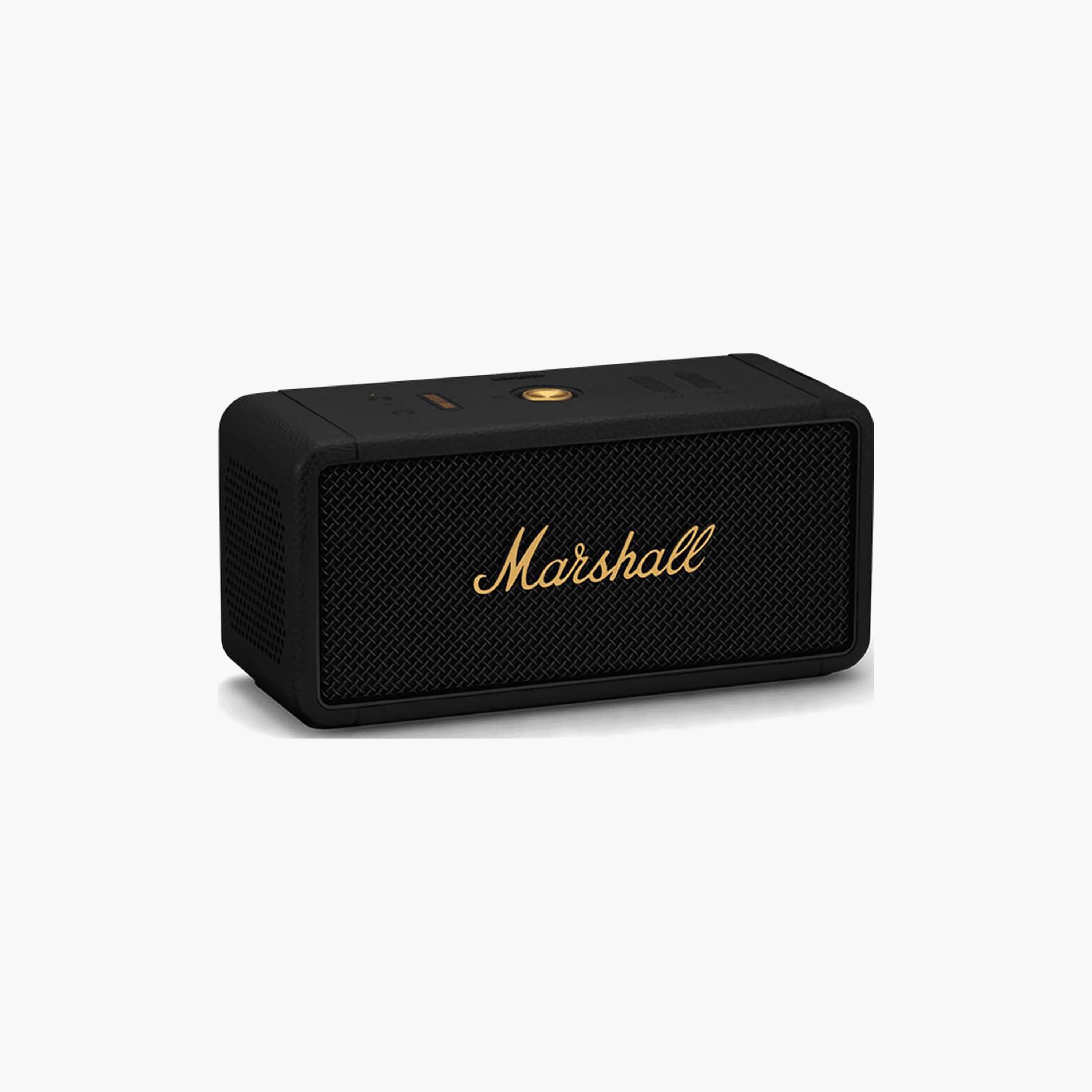 Marshall Portable Wireless Bluetooth Speaker | MIDDLETON II BLACK AND BRASS-electronics-speakers-image-4