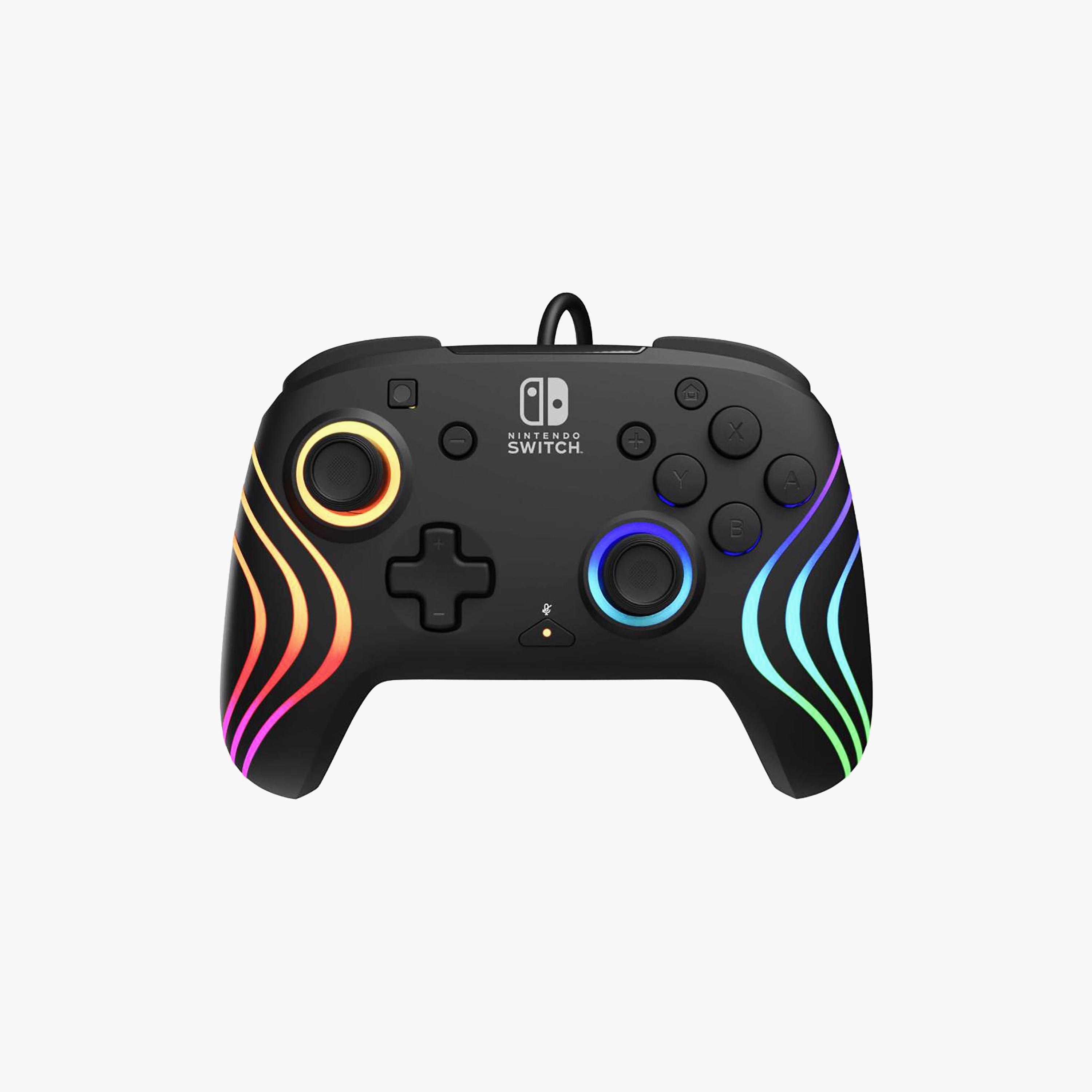 PDP Nintendo Switch Gaming Afterglow Wave Enhanced Wired Controller Black | 500-237-BK-electronics-gamesandconsoles-image-1