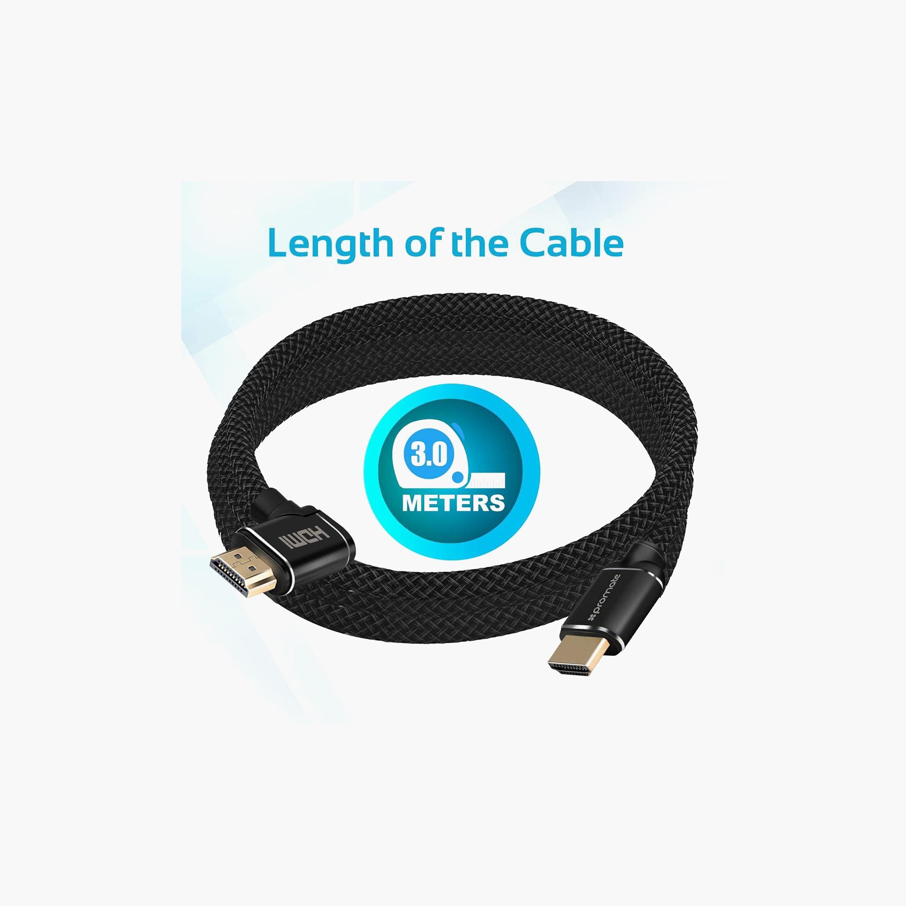Promate Prolink4K1-300 4K Hdmi Cable 3 M Black | PROLINK4K1-300-electronics-accessories-mobileaccesories-image-5