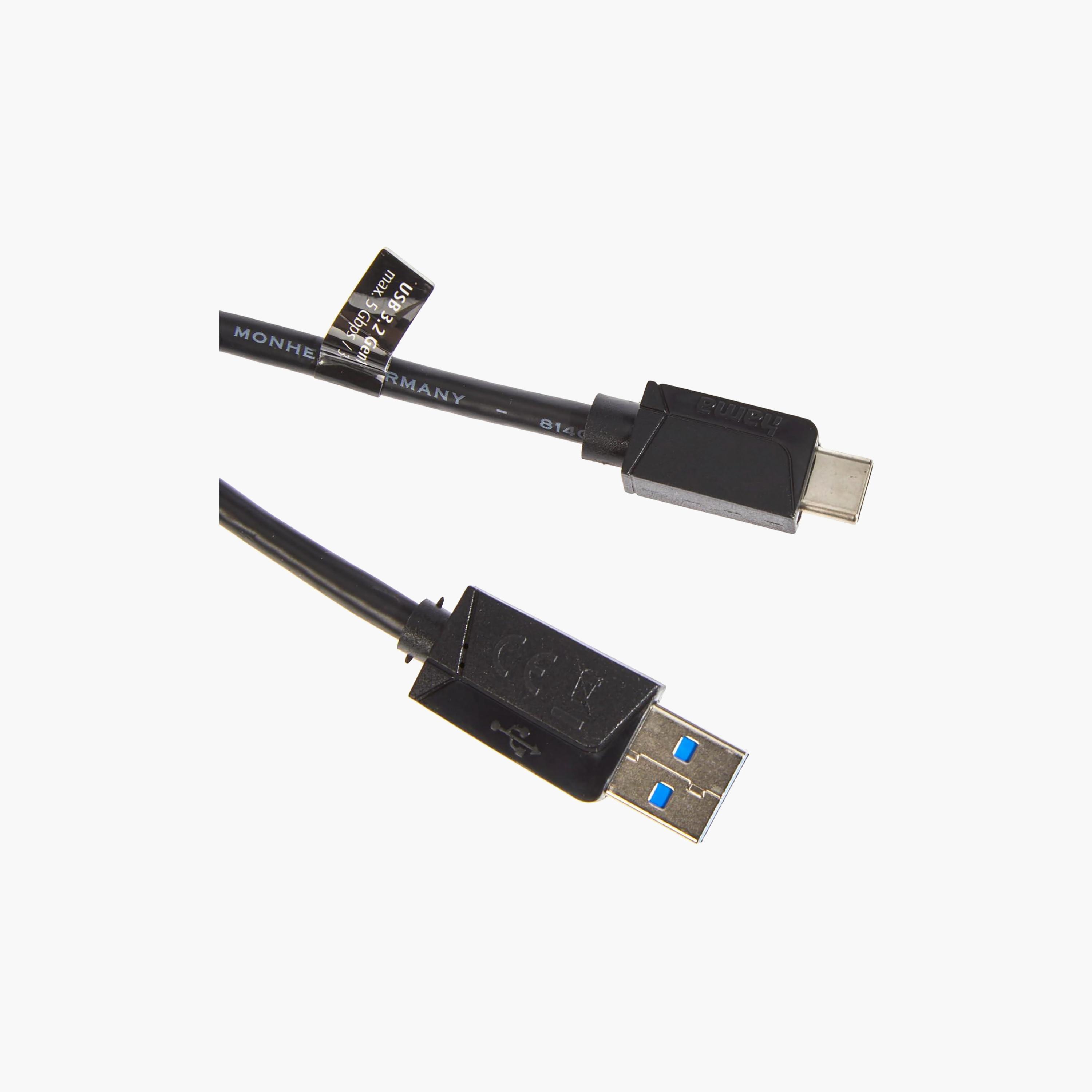 هاما 200652 كابل قابس USB-C إلى قابس USB-A طول 1.5 متر | 200652-electronics-accessories-mobileaccesories-image-2