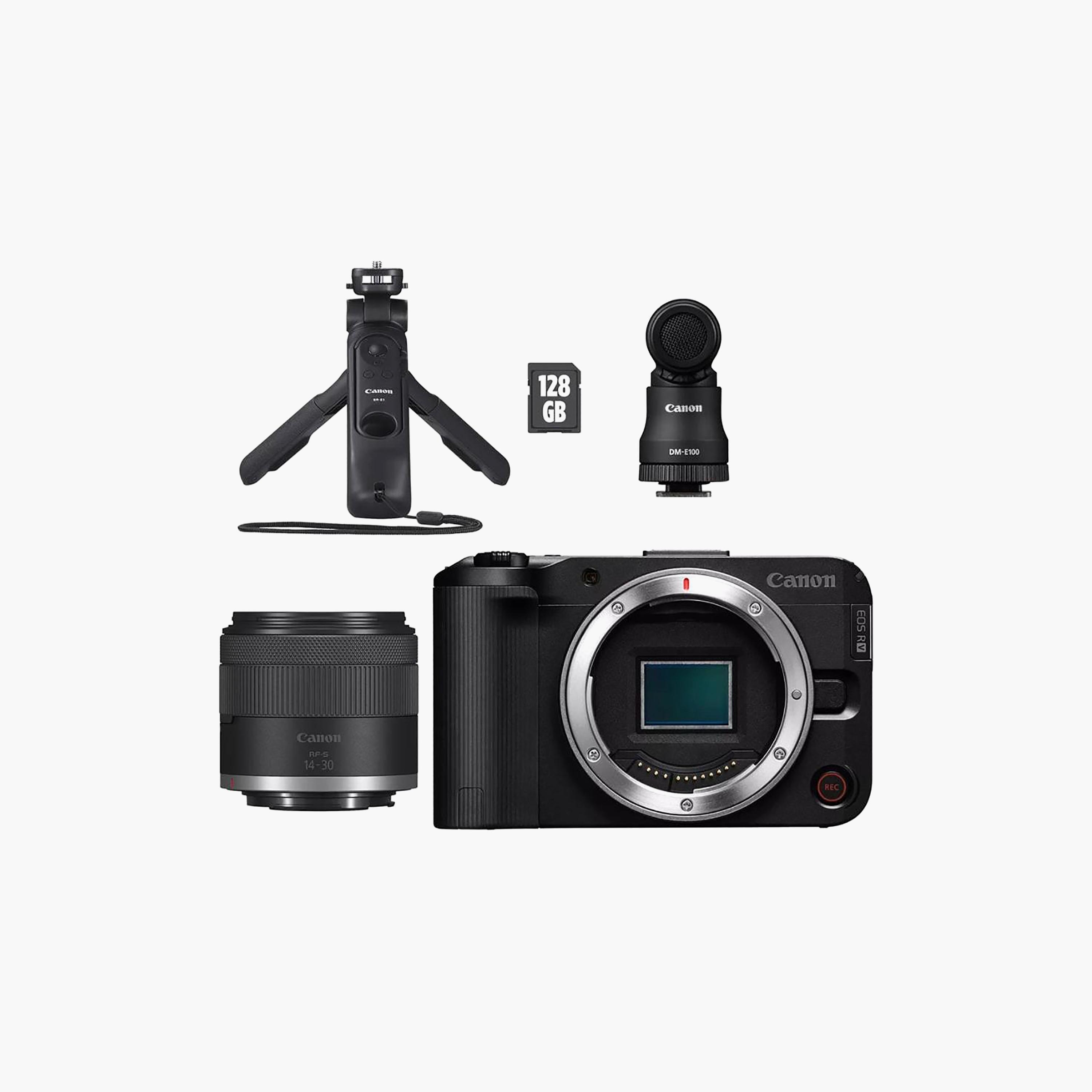 Canon Mirrorless Camera Black + Content Creator Kit | EOS R50 V BODY + RF-S14-30MM PZ-electronics-camera-image-1
