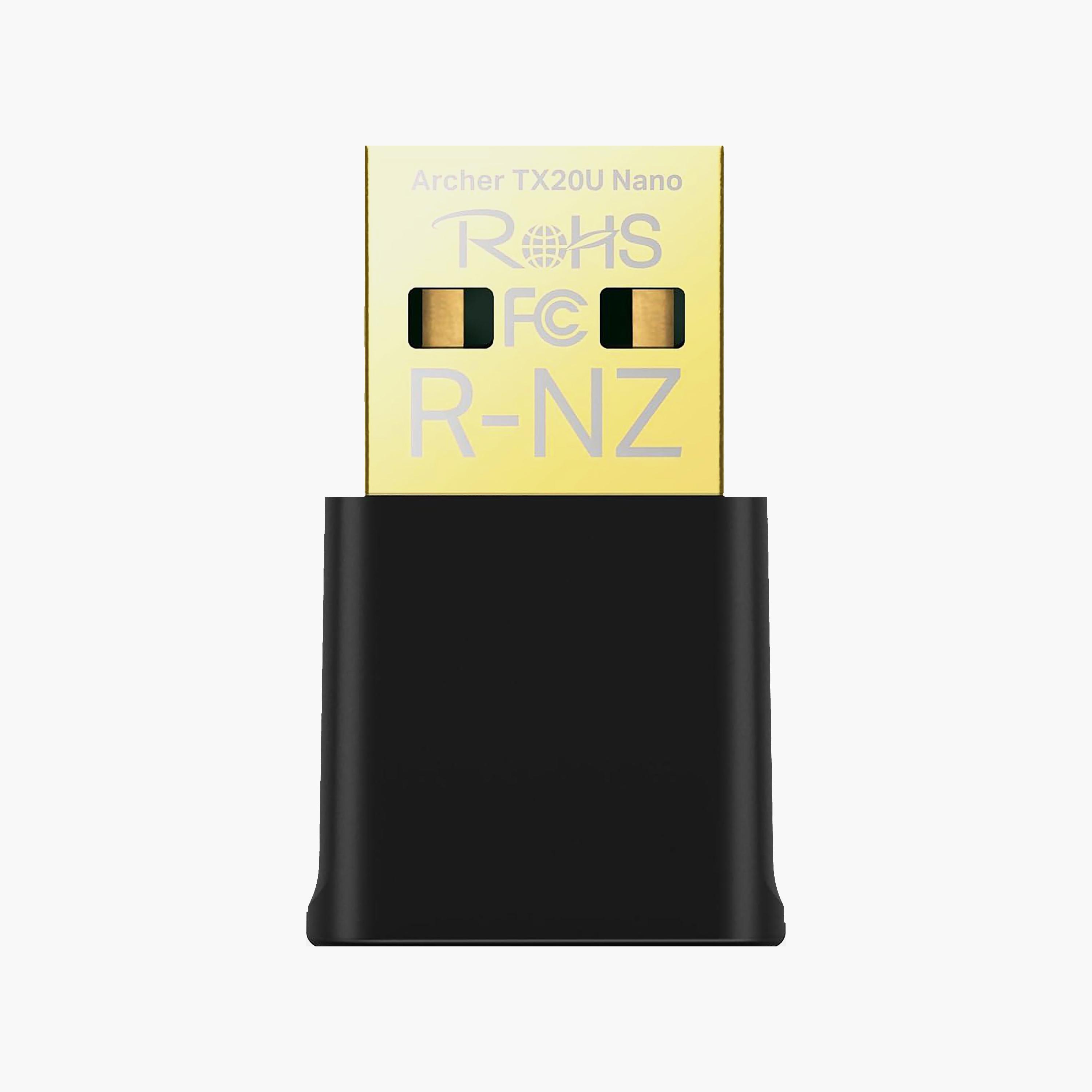 تي بي لينك آرتشر تي إكس 20 يو نانو محول USB لاسلكي Wi-Fi 6 AX1800 نانو، أسود | ARCHER TX20U NANO-electronics-accessories-computeraccesories-image-1