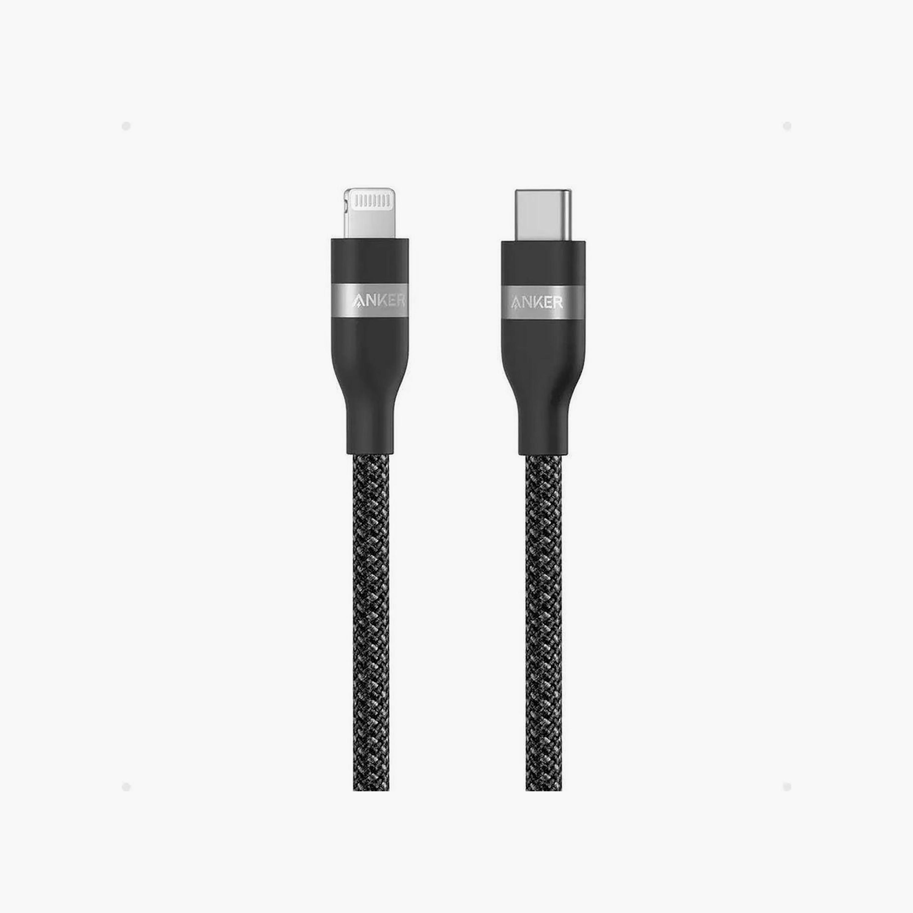 أنكر بي سي آر كابل مضفر USB-C إلى لايتنينج، 0.9 متر، أسود | A82B2011-electronics-accessories-mobileaccesories-image-2