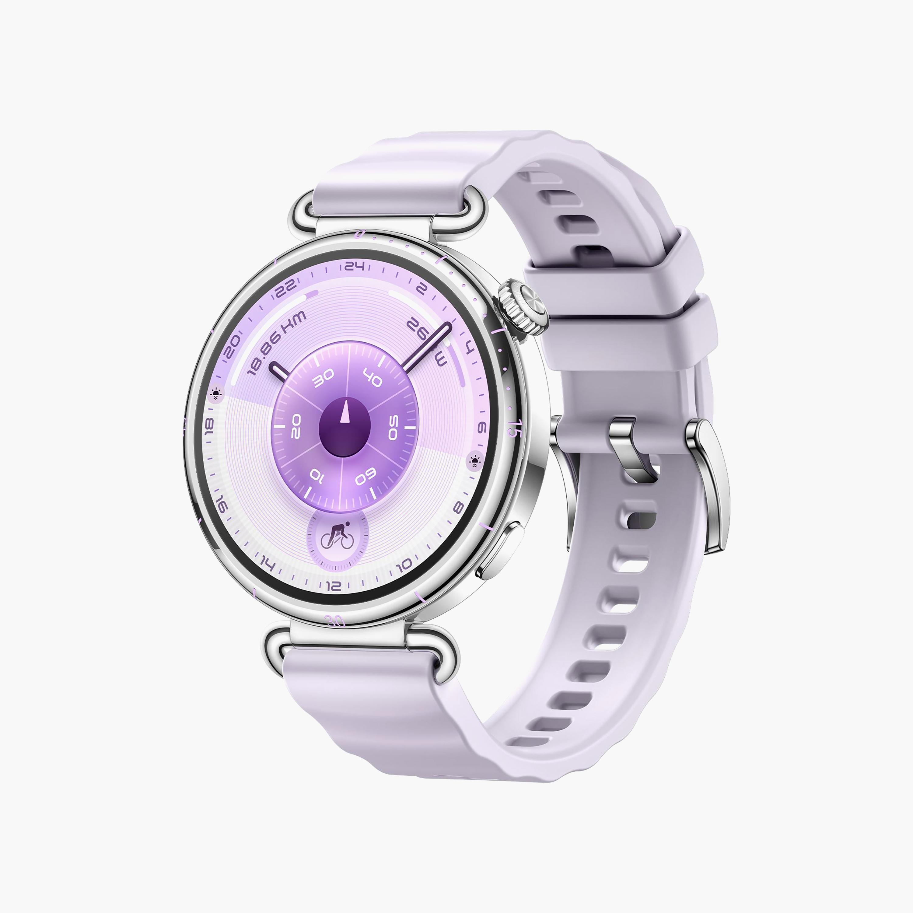 هواوي جي تي 6 كونسو سوار بنفسجي مطاط الفلور 41 مم + سوار إضافي | BD-HUW-GT6-KON-PPL+STRP-GRN-men-watchesandjewellery-watches-image-1