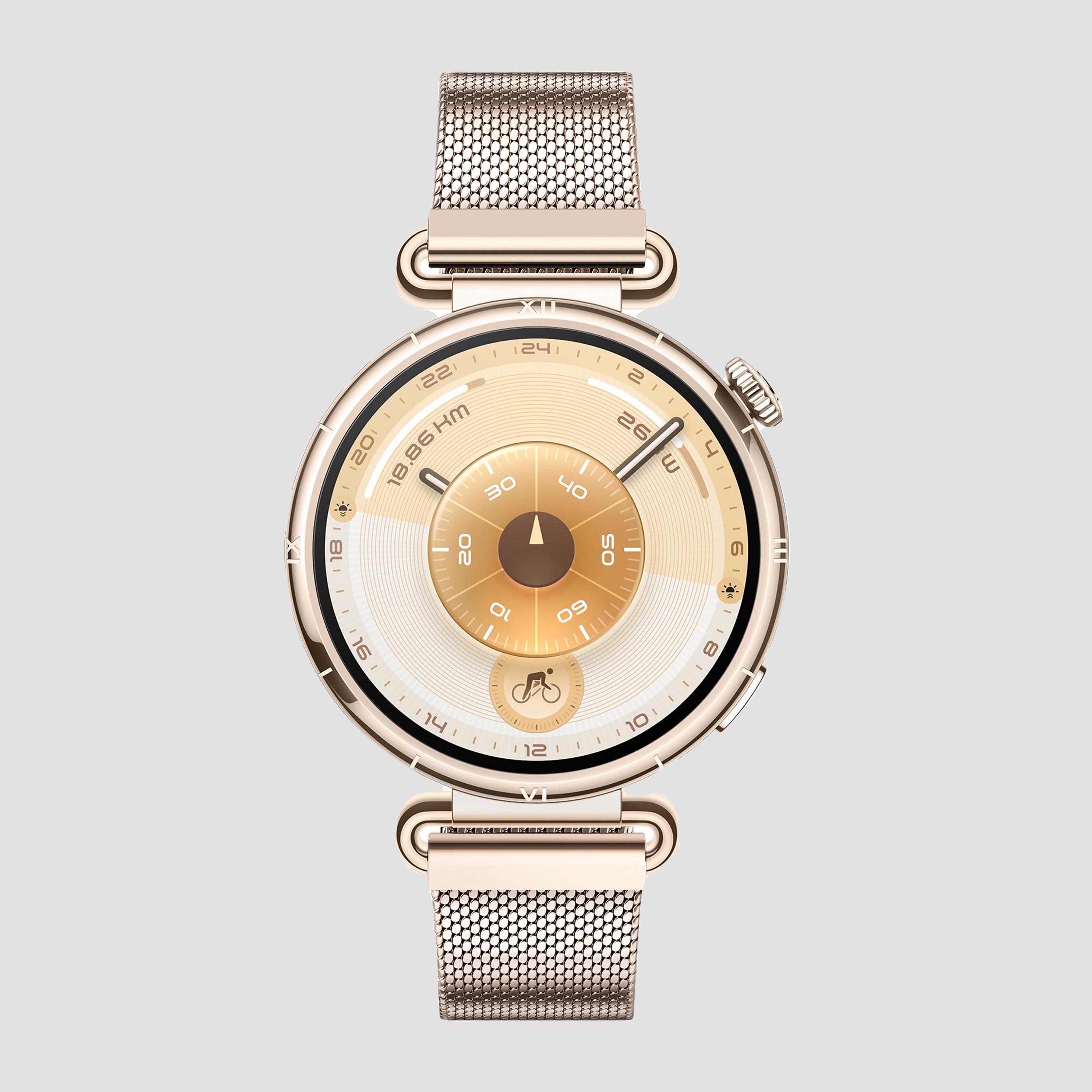 هواوي جي تي 6 كونسو سوار ميلاني ذهبي 41 مم + سوار إضافي | BD-HUW-GT6-KON-GLD+STRP-GRN-men-watchesandjewellery-watches-image-2