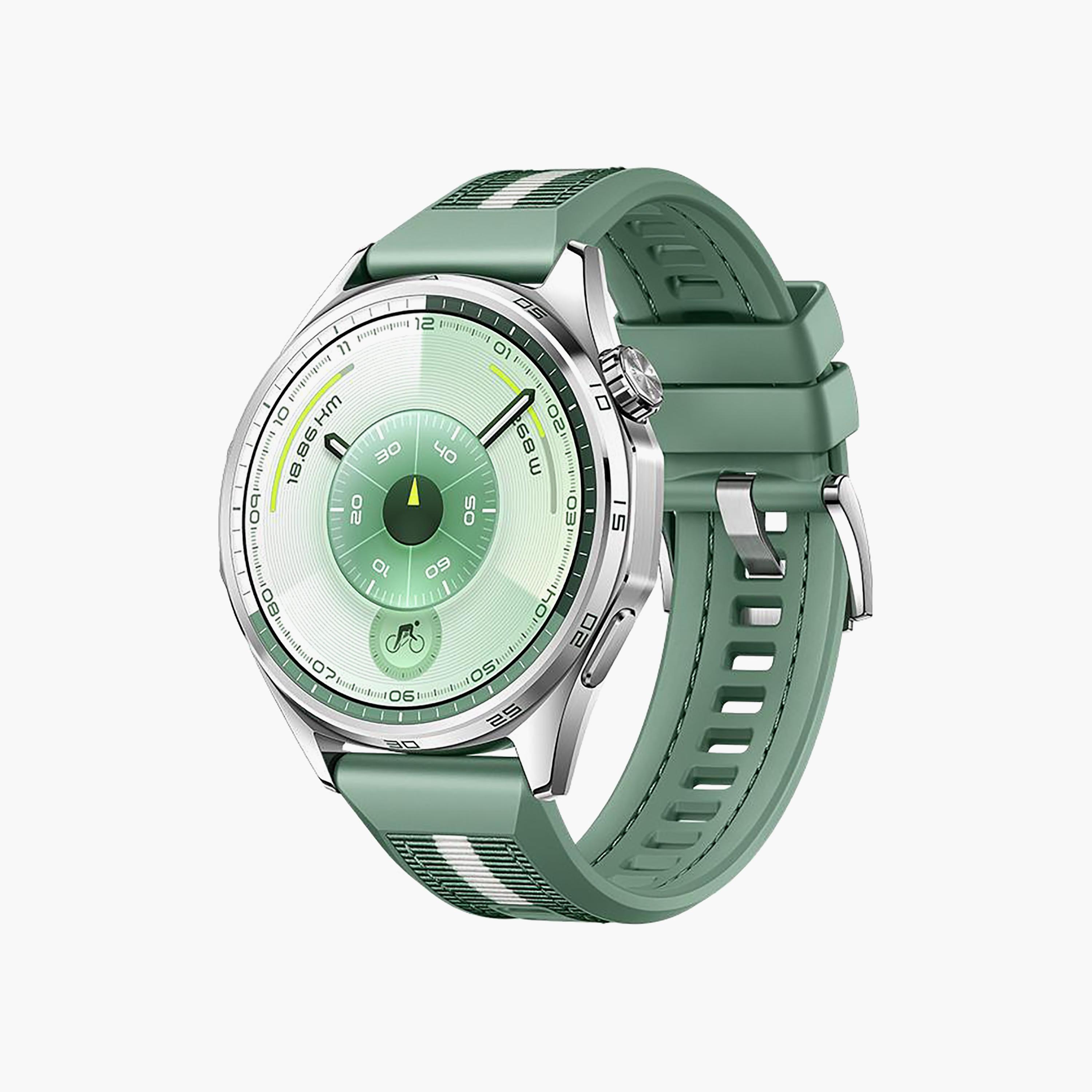 هواوي جي تي 6 سوار أتوم أخضر منسوج 46 مم | HUAWEI WATCH GT6-electronics-smartwatches-image-5
