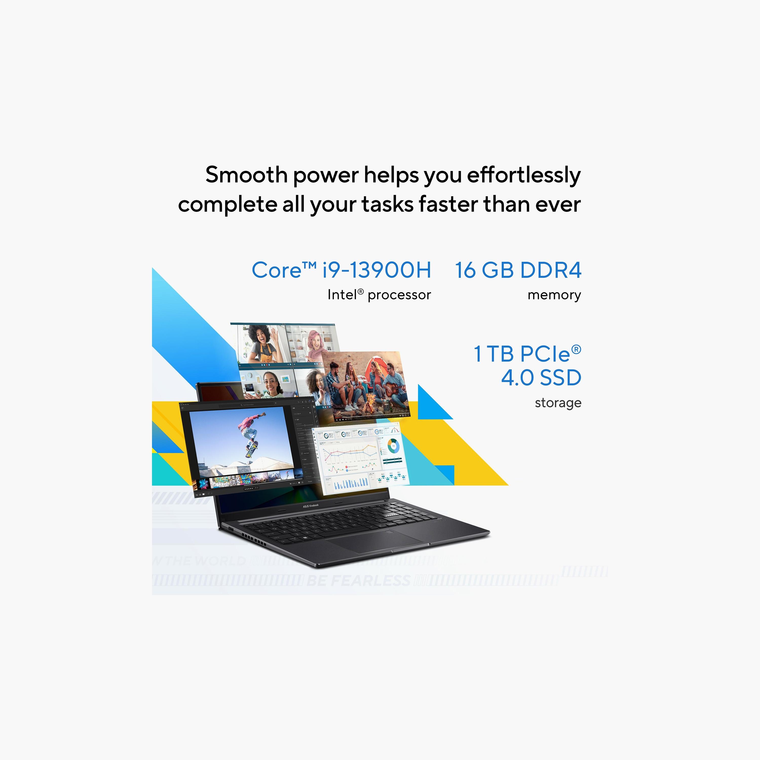 أسوس إكس 1505 في إيه انتل كور i9-13900H 16 جيجا 1 تيرا SSD رسوميات Iris Xe، 15.6"، Win 11، أسود إندي-electronics-laptops-image-3