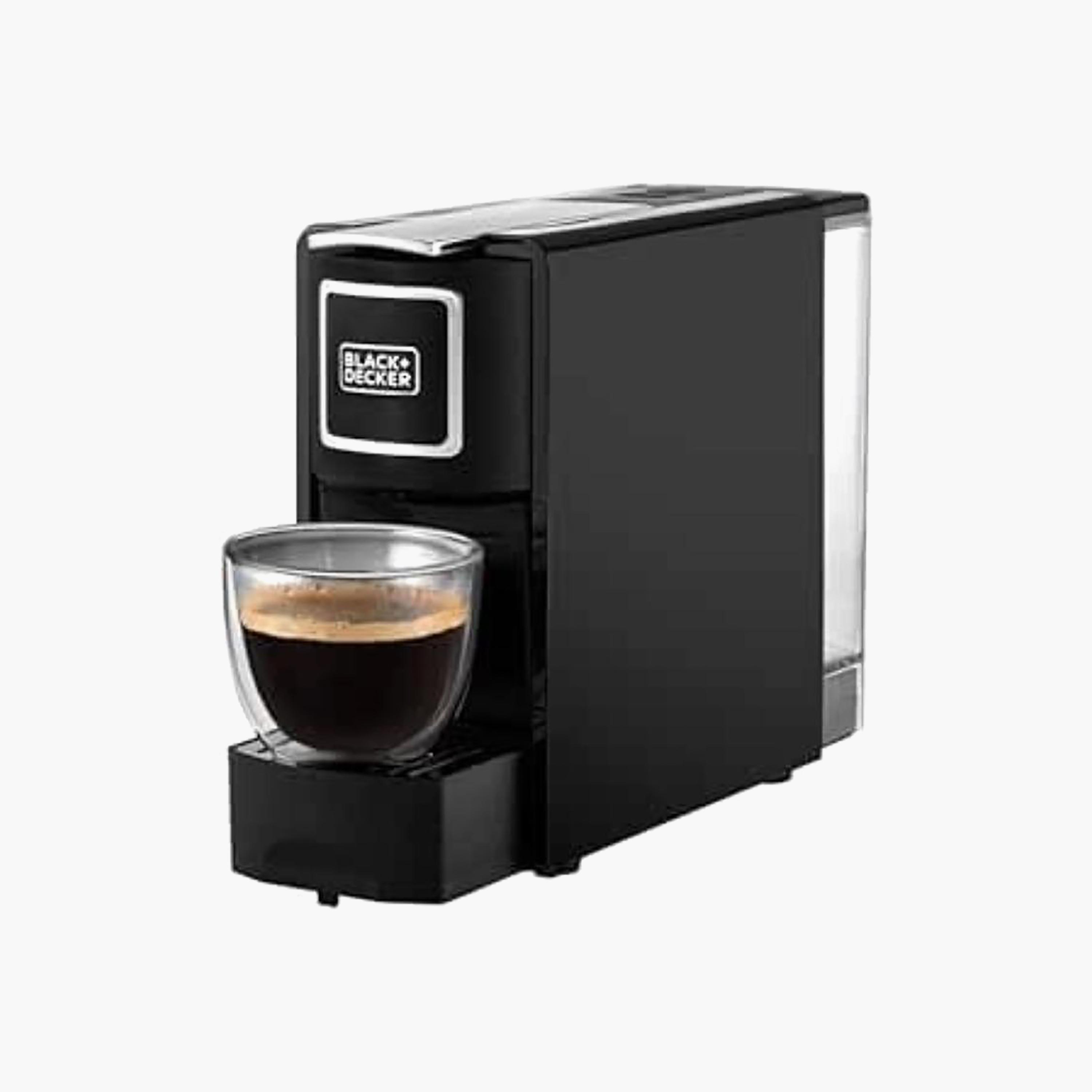BLACK+DECKER Capsule Coffee Maker, 1140W, Espresso/Lungo, One-Touch, Compact | BD-CCM100-B5-household-appliances-kitchenappliances-coffeemachines-image-1