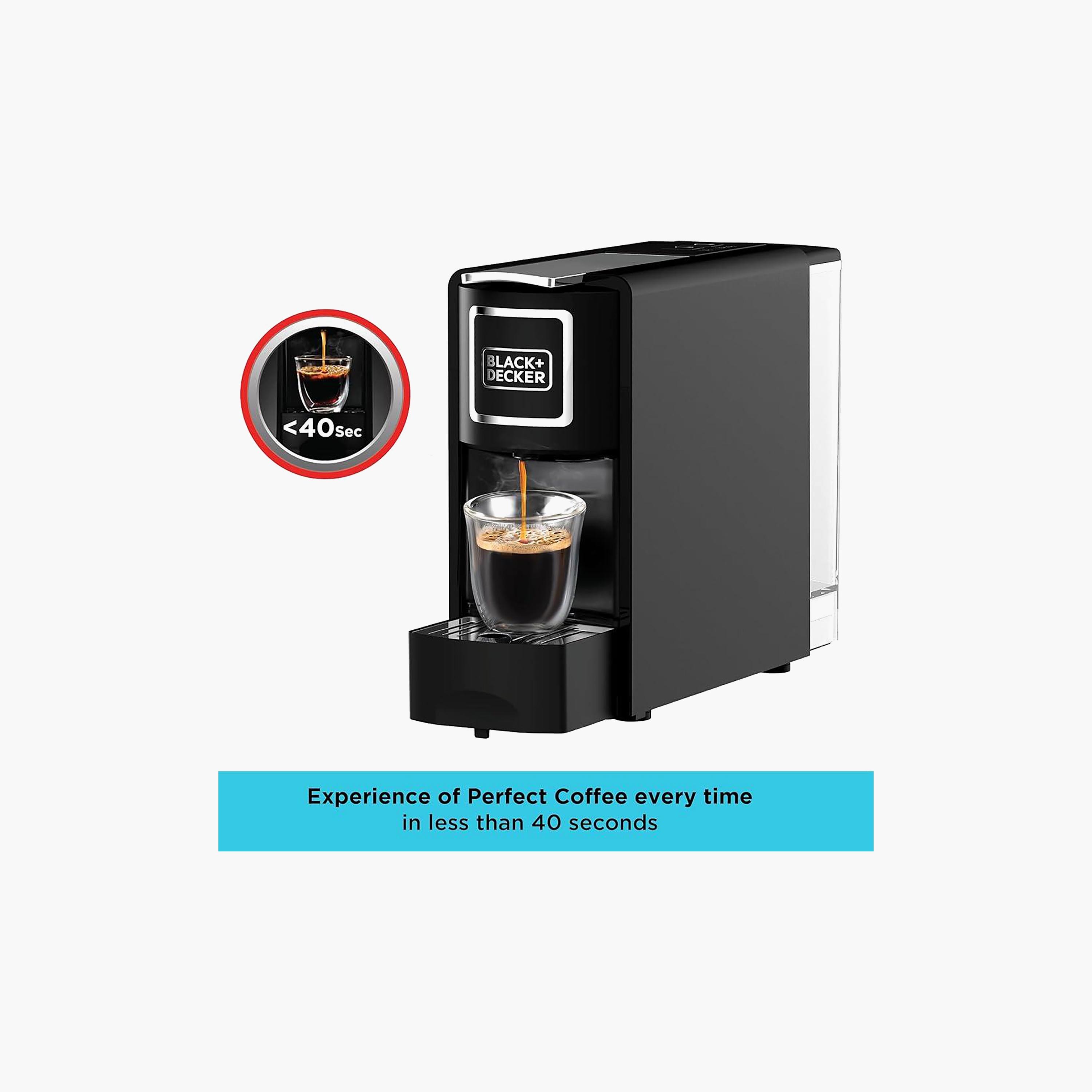 BLACK+DECKER Capsule Coffee Maker, 1140W, Espresso/Lungo, One-Touch, Compact | BD-CCM100-B5-household-appliances-kitchenappliances-coffeemachines-image-4