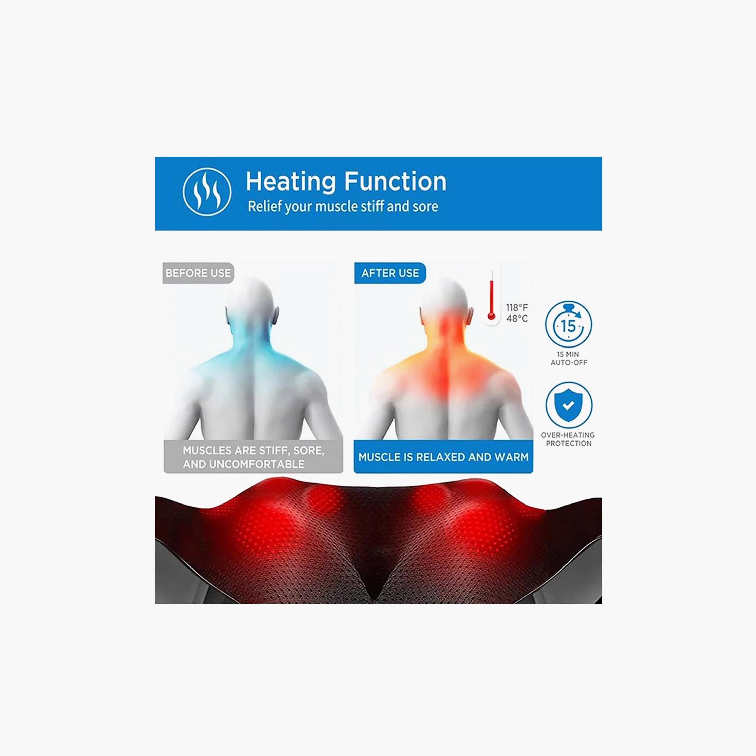 رينفو جهاز تدليك الظهر والرقبة والكتف بالضغط (Shiatsu) مع تدفئة، أسود | RP-SNM061-BK-electronics-portabledevices-image-3