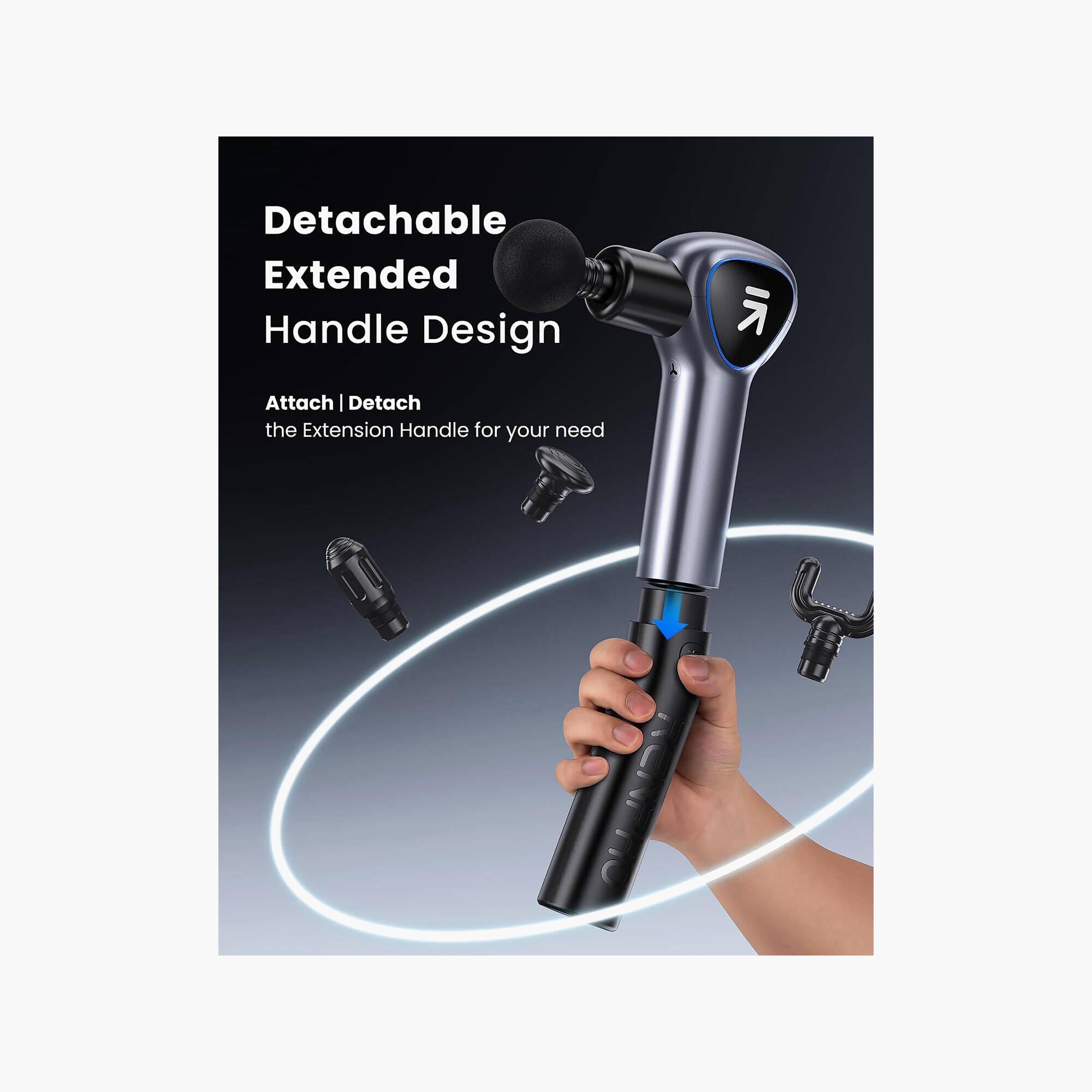 RENPHO Reach Massage Gun With Extended Handle Black | R-C007-BK-electronics-portabledevices-image-2