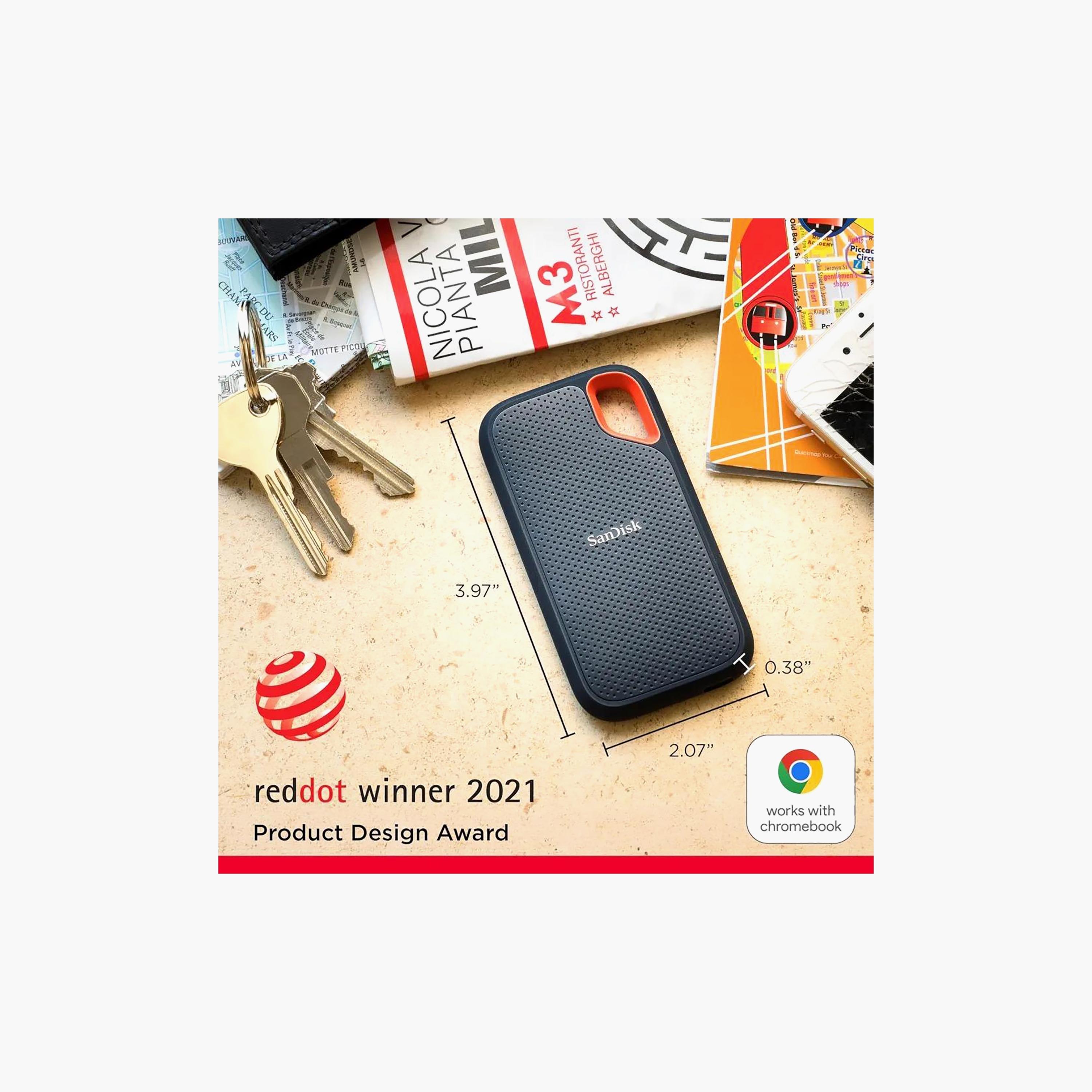سانديسك إكستريم إس إس دي محمول 8 تيرا، أسود | SDSSDE61-8T00-G25-electronics-accessories-computeraccesories-image-2