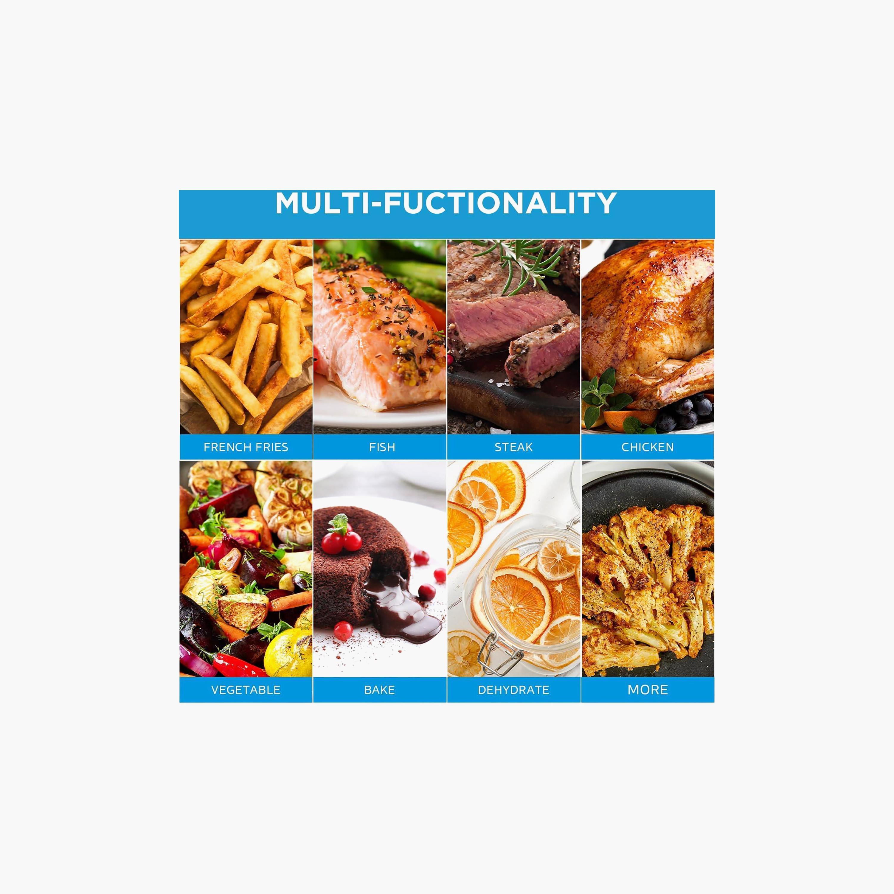 Midea 5L Digital Air Fryer, X CycloneAir Tech, Window, Multi-Cook, Timer | MAD-550F2APK-household-appliances-kitchenappliances-foodprocessors-image-4