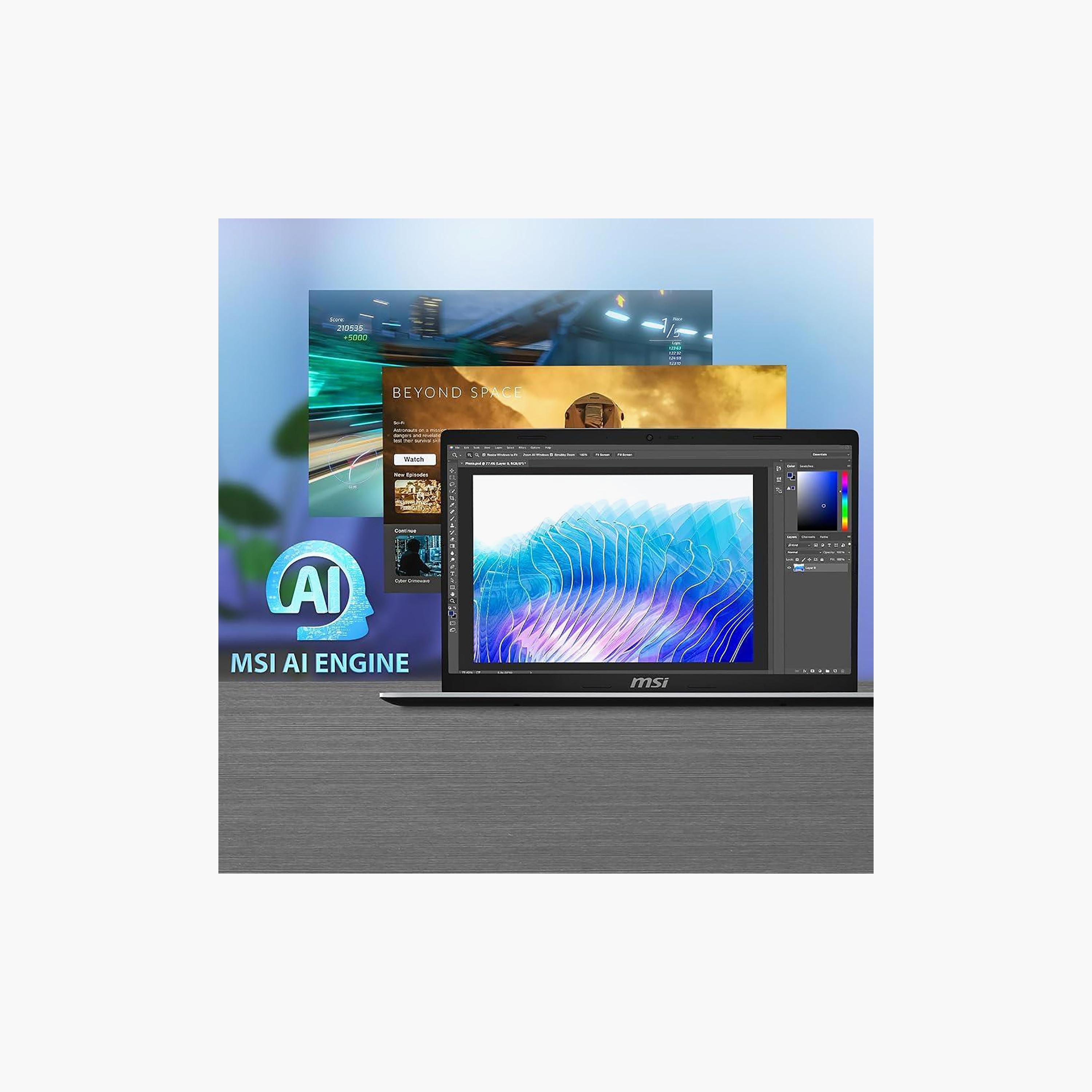 إم إس آي مودرن 14 إف 13 إم جي نحيف i5-1334U، رسوميات Iris Xe 8 جيجا 512 جيجا SSD 14" FHD، Win 11-electronics-laptops-image-4