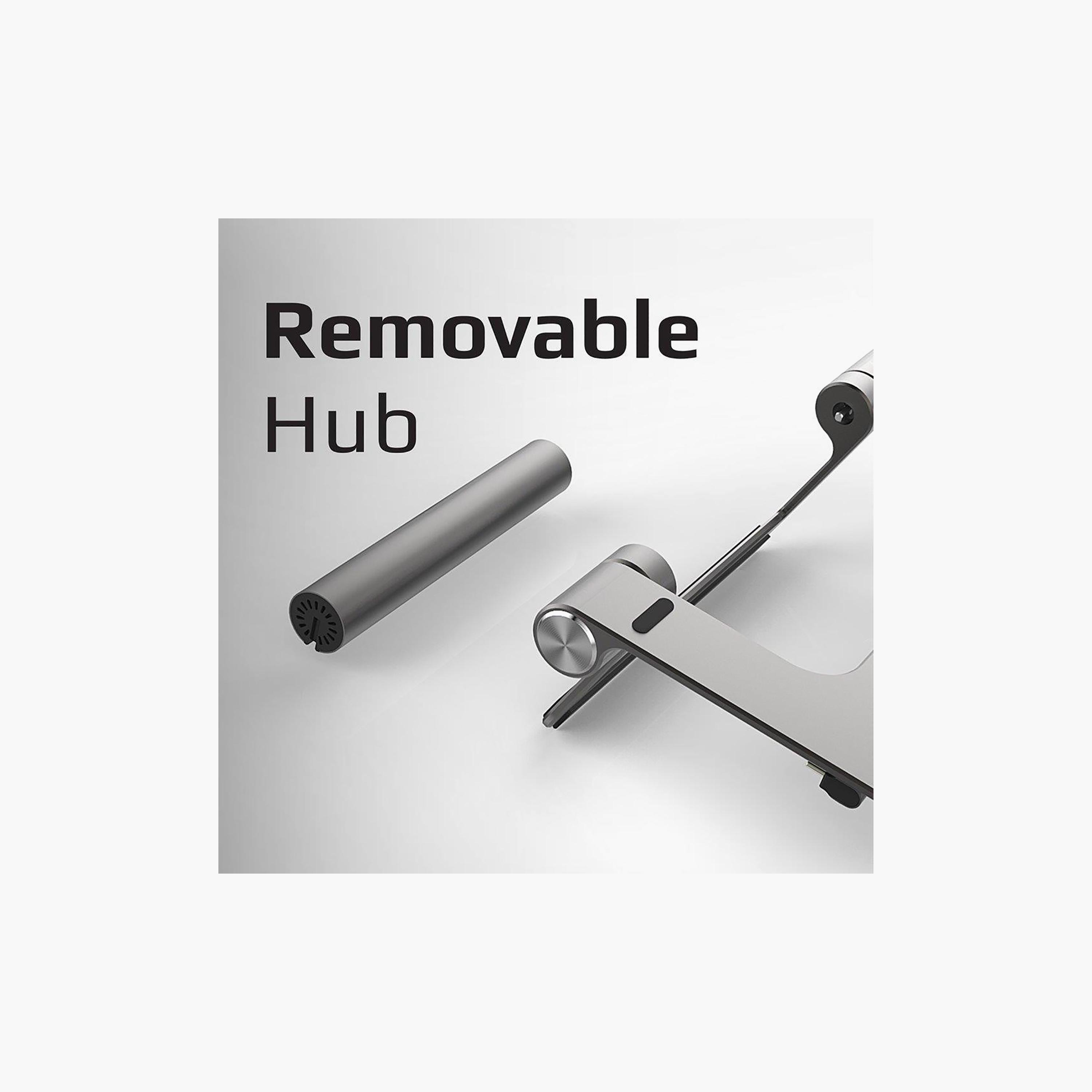 Promate 9-In-1 Multiport USB-C Hub With Laptop Stand Grey | PRIMEBASE-C-electronics-accessories-computeraccesories-image-4