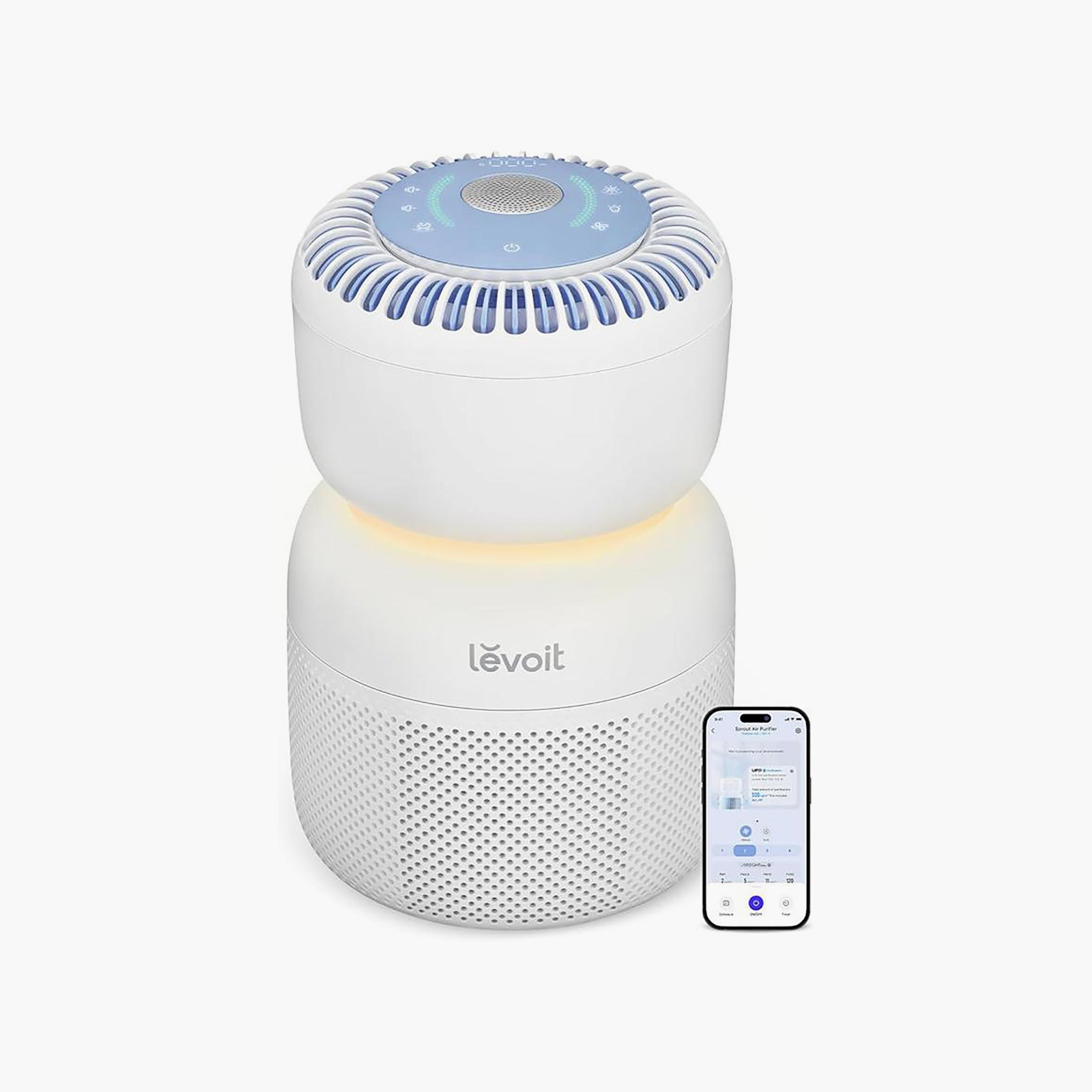 Levoit Baby Air Purifier, HEPA Filter, White Noise, No Blue Light, Monitor | LAP-B851S-WUK-household-appliances-homeappliances-airpurifiers-image-1