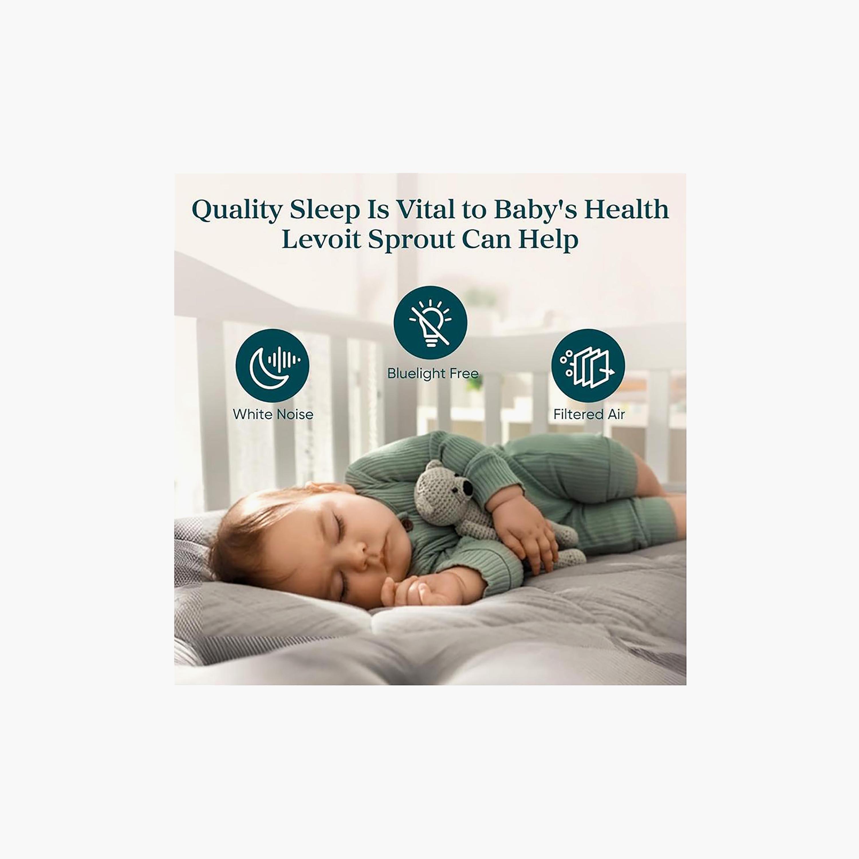 Levoit Baby Air Purifier, HEPA Filter, White Noise, No Blue Light, Monitor | LAP-B851S-WUK-household-appliances-homeappliances-airpurifiers-image-2