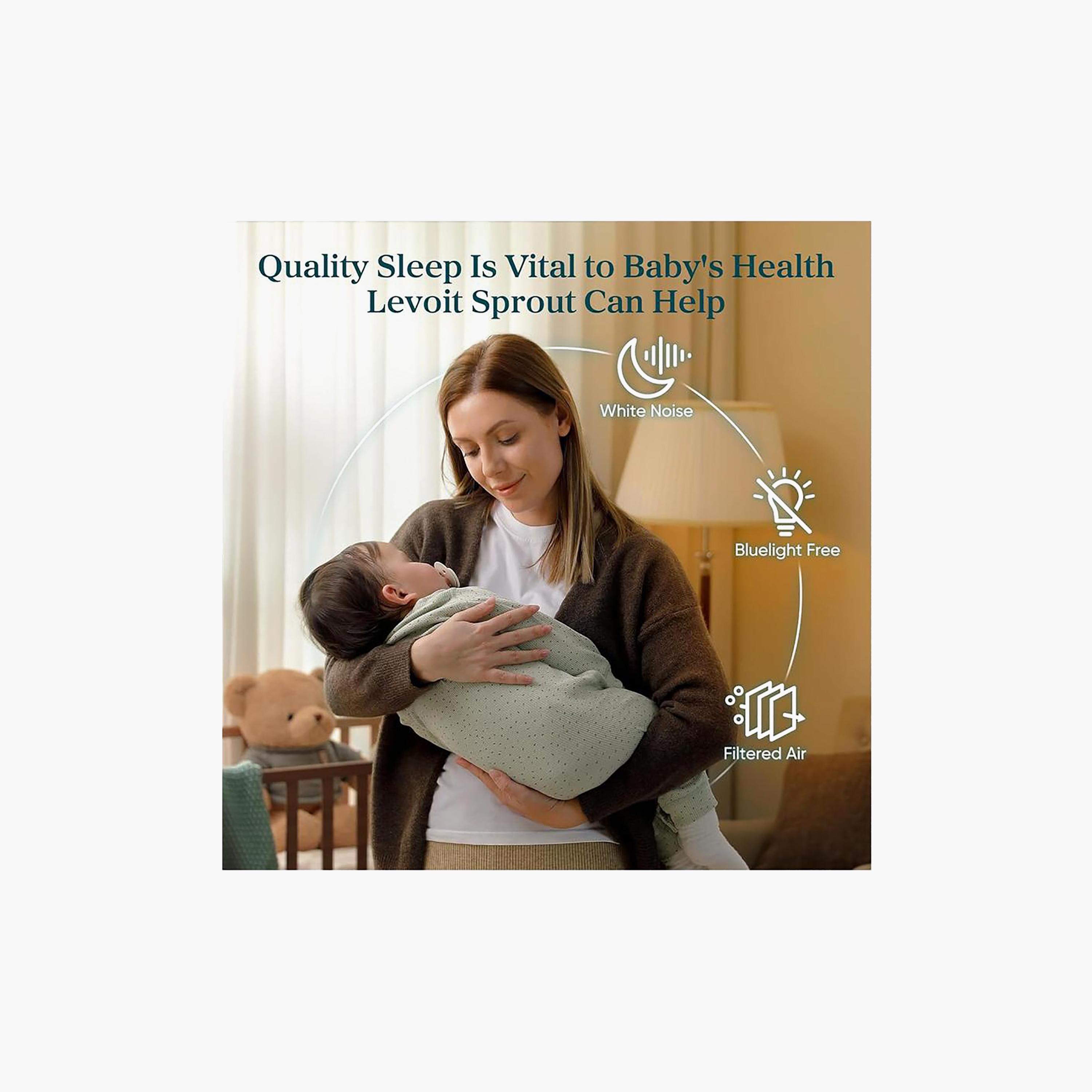 Levoit Baby Air Purifier, HEPA Filter, White Noise, No Blue Light, Monitor | LAP-B851S-WUK-household-appliances-homeappliances-airpurifiers-image-3