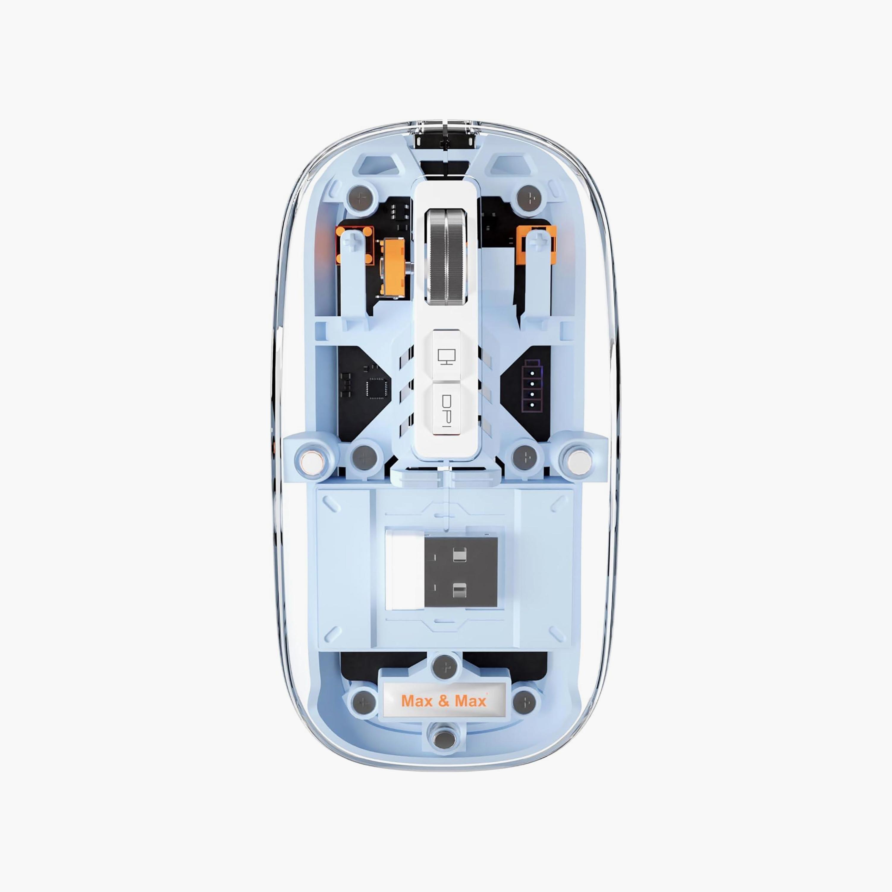 Max & Max Transparent Mouse Blue | MXM-T902-electronics-accessories-computeraccesories-image-1