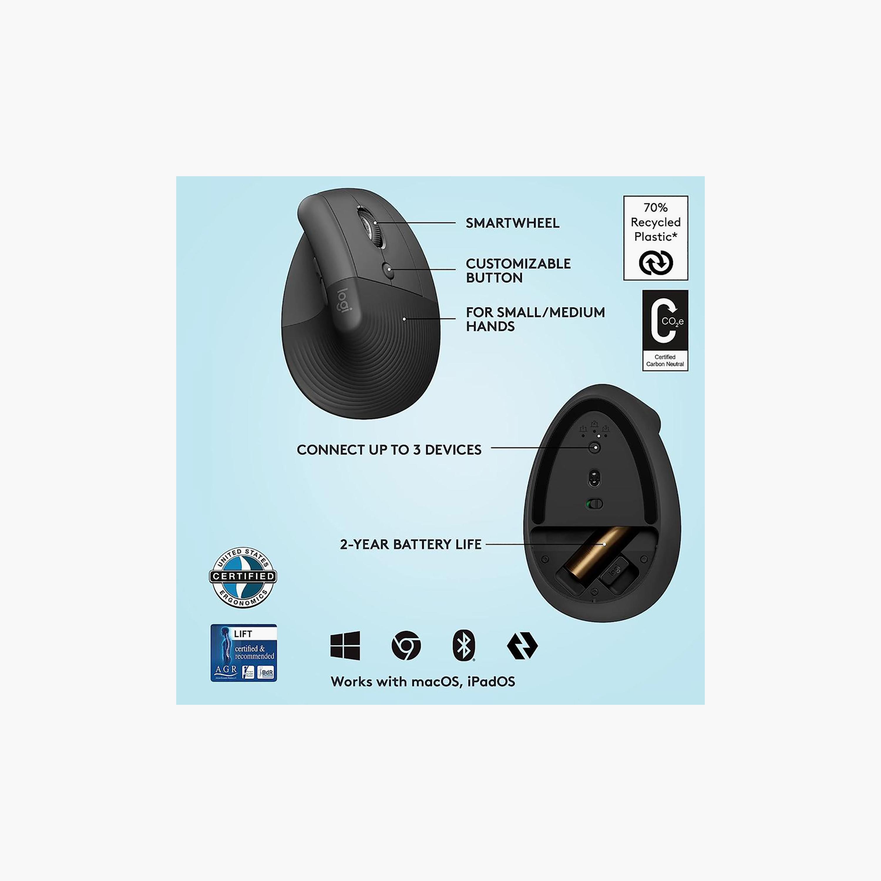 لوجيتيك ليفت فأرة عمودية مريحة، رمادي جرافيت | 956-000054-electronics-accessories-computeraccesories-image-5