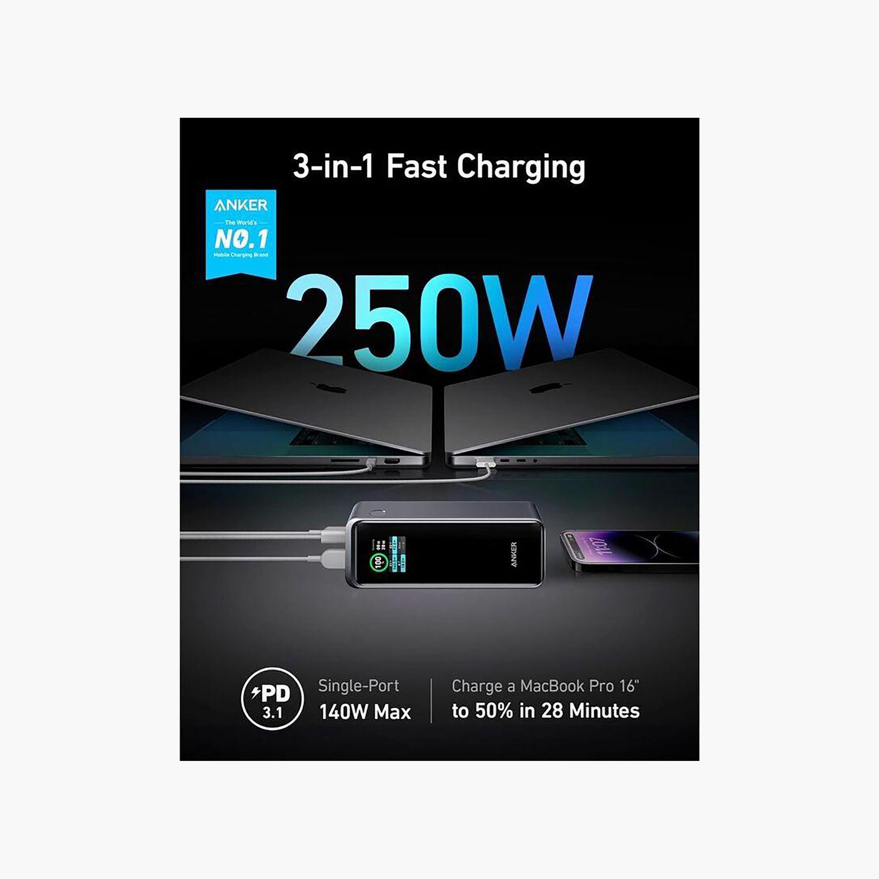 أنكر باور بانك 27650 مللي أمبير 250 واط مع قاعدة شحن 100 واط سي | B1340211-electronics-portabledevices-image-2