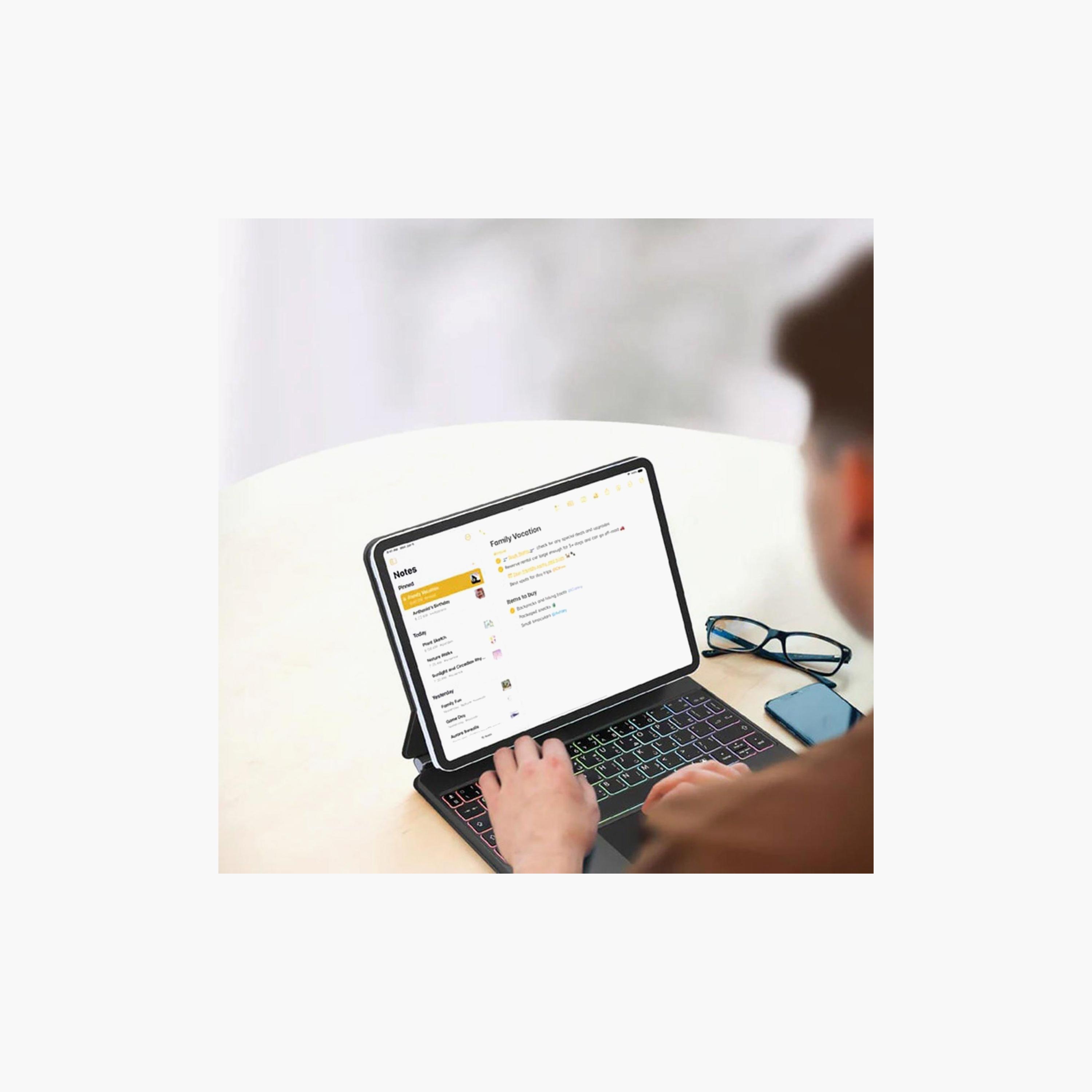 Smartix Magnetic Backlit Keyboard Case With Trackpad Black iPad Pro 13 Inch | ACIPD127GN-electronics-accessories-mobileaccesories-image-4