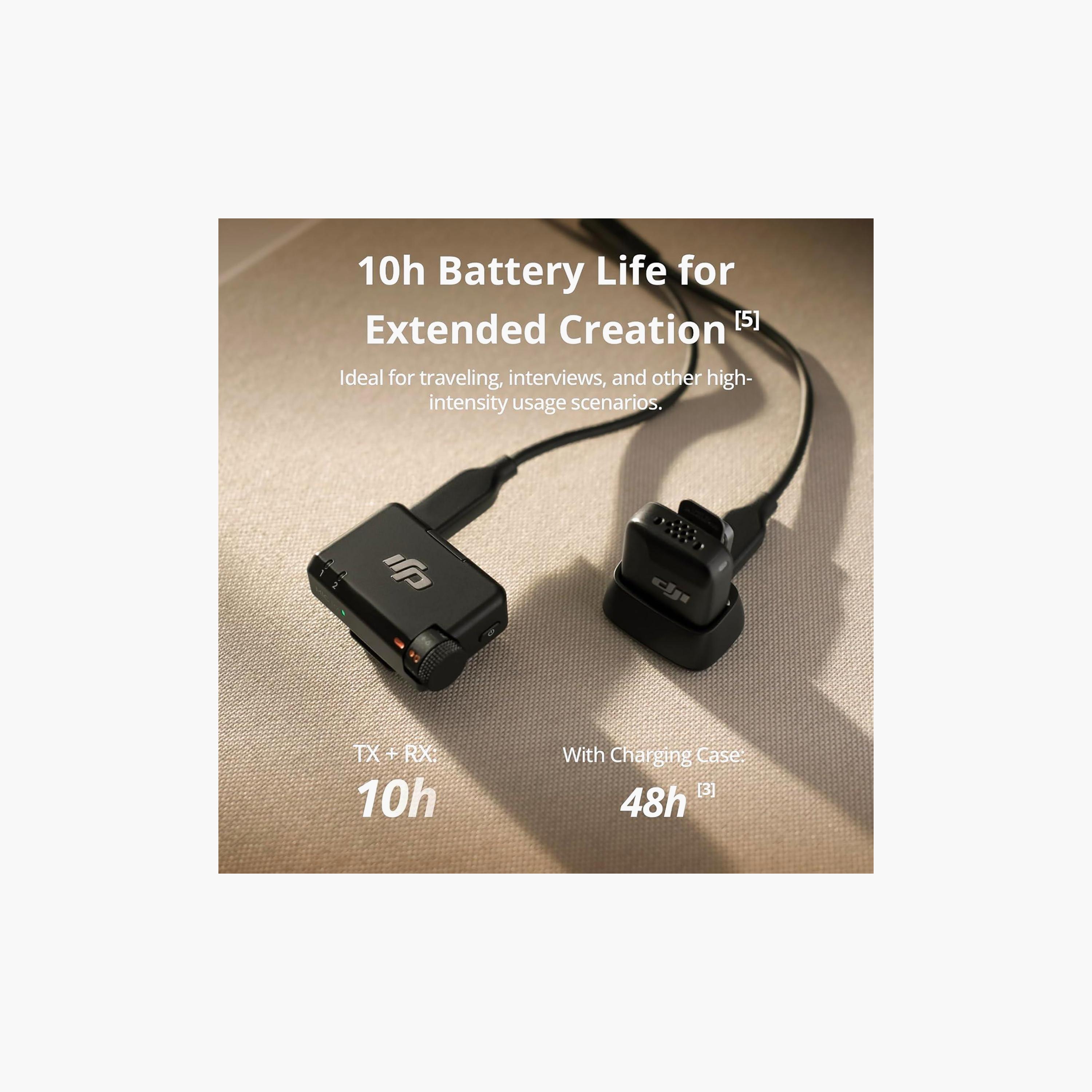 DJI Mic Mini (1TX+1RX) Wireless Mic, Noise Cancel, Auto Limit, 400m Range | DJI-MIC100M-electronics-portabledevices-image-4